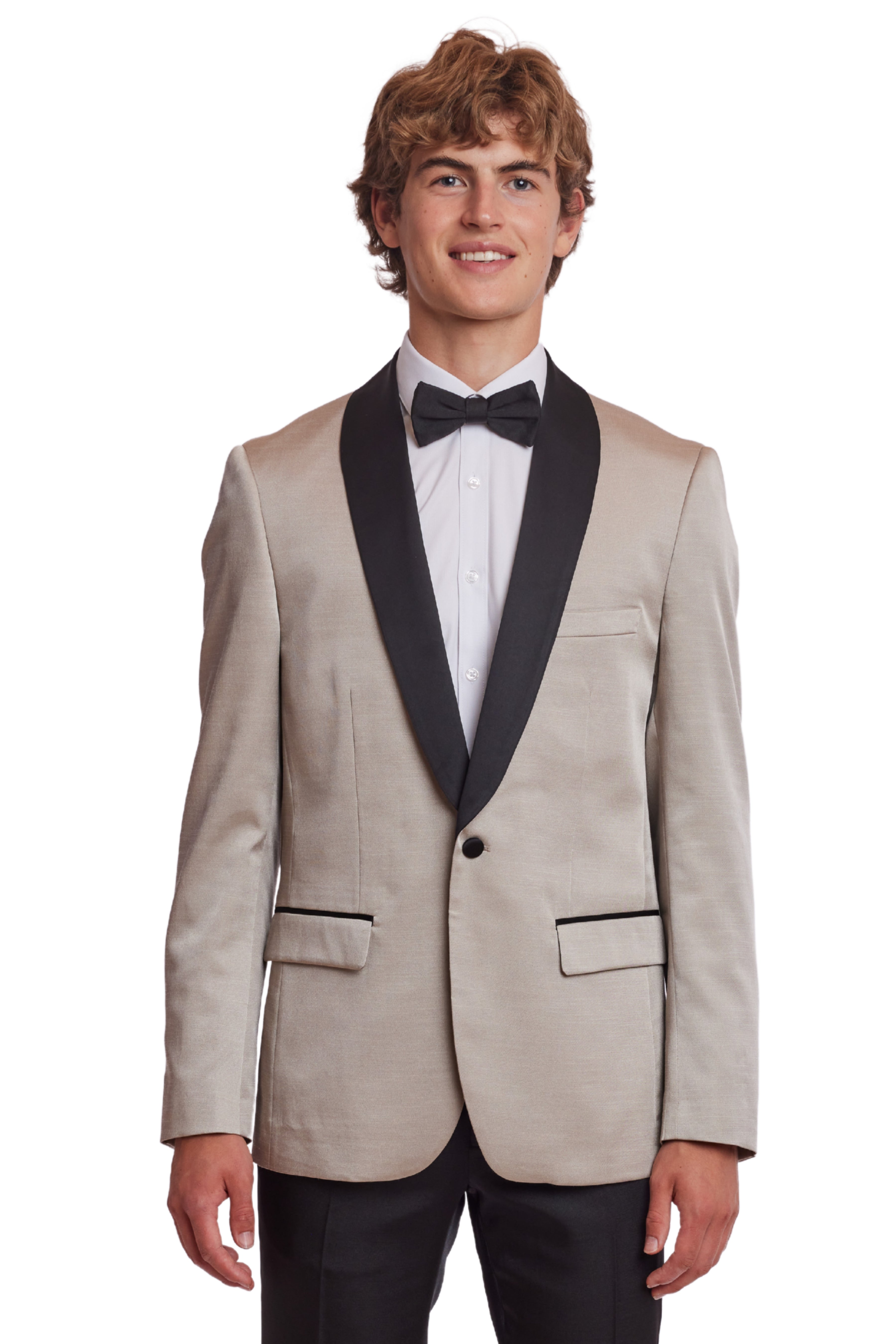 Regent Shawl Tux Jacket - slim - Sable Beige & Black