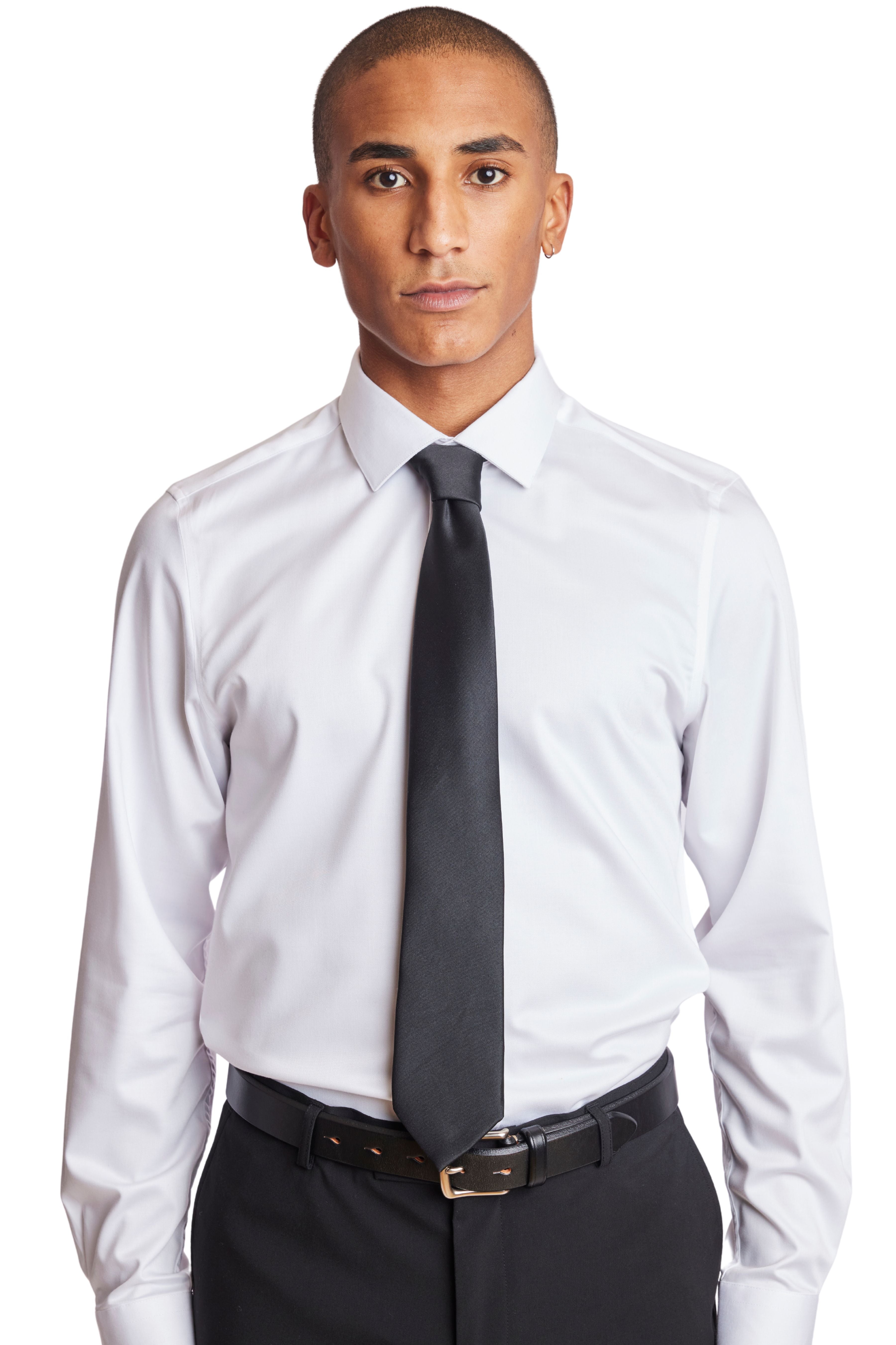 Stanley Satin Tie - Black Satin