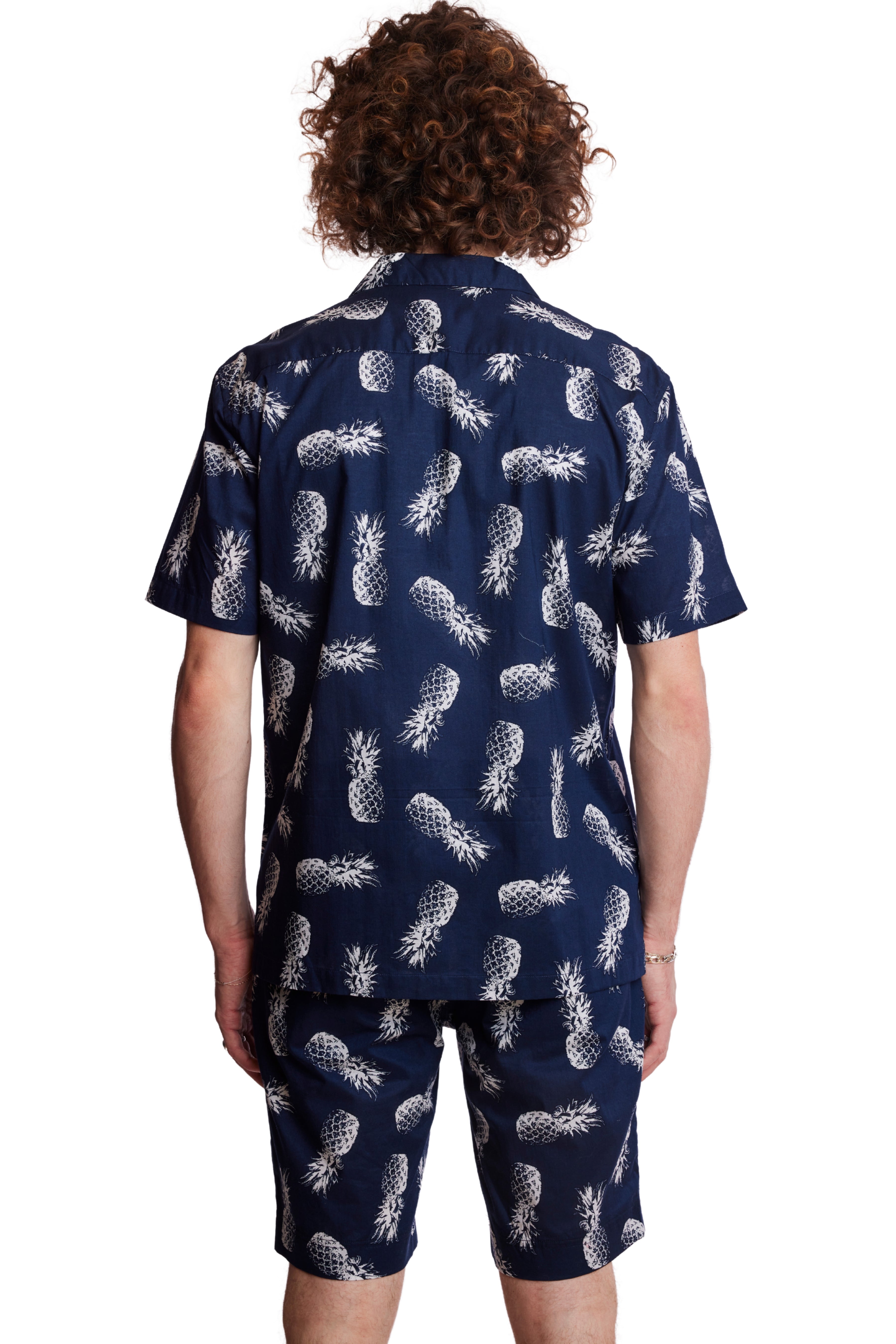 Camp Collar Shirt - Navy Pineapple