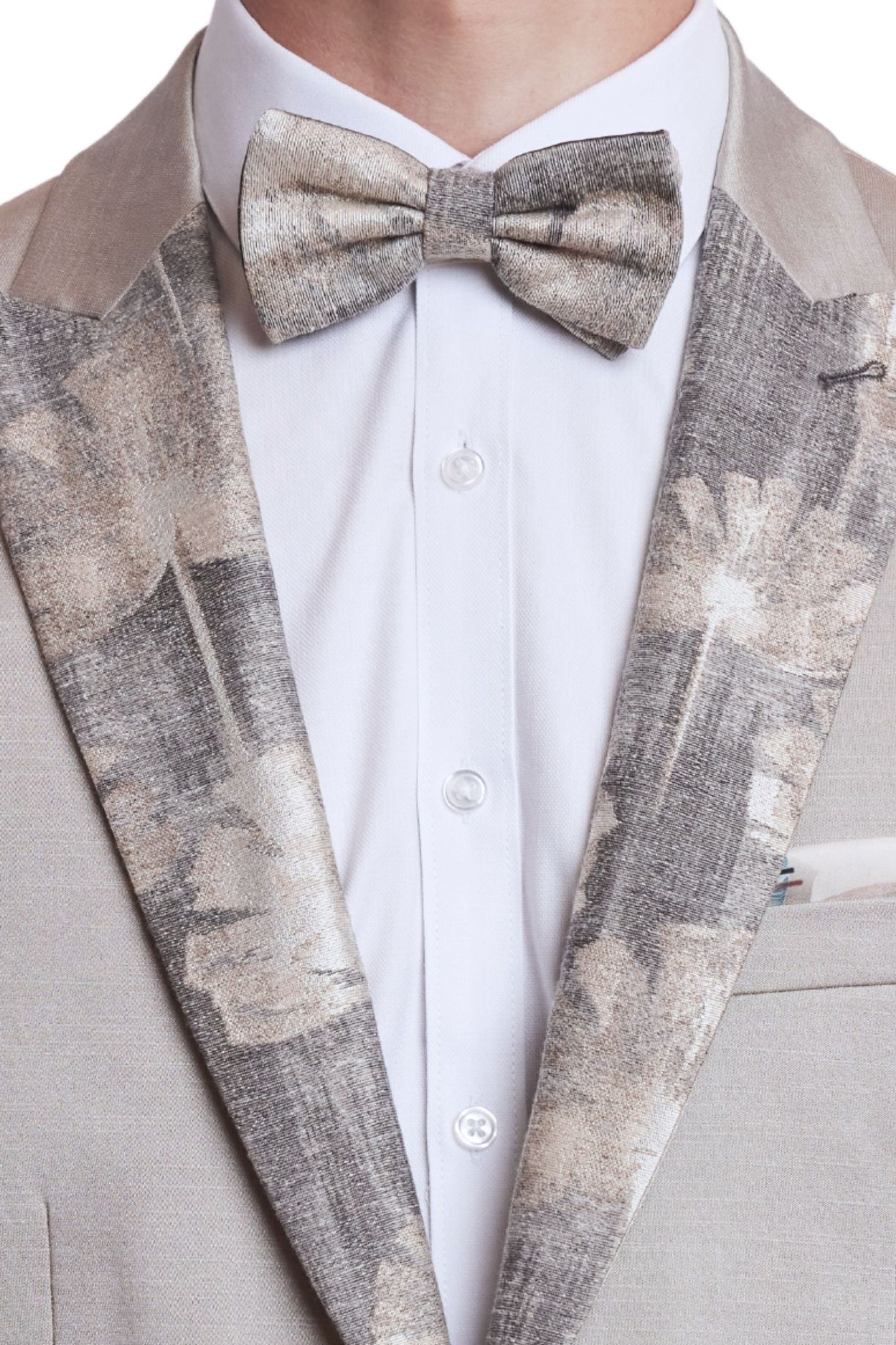 Bradley Bow Tie - Beige Haze Floral