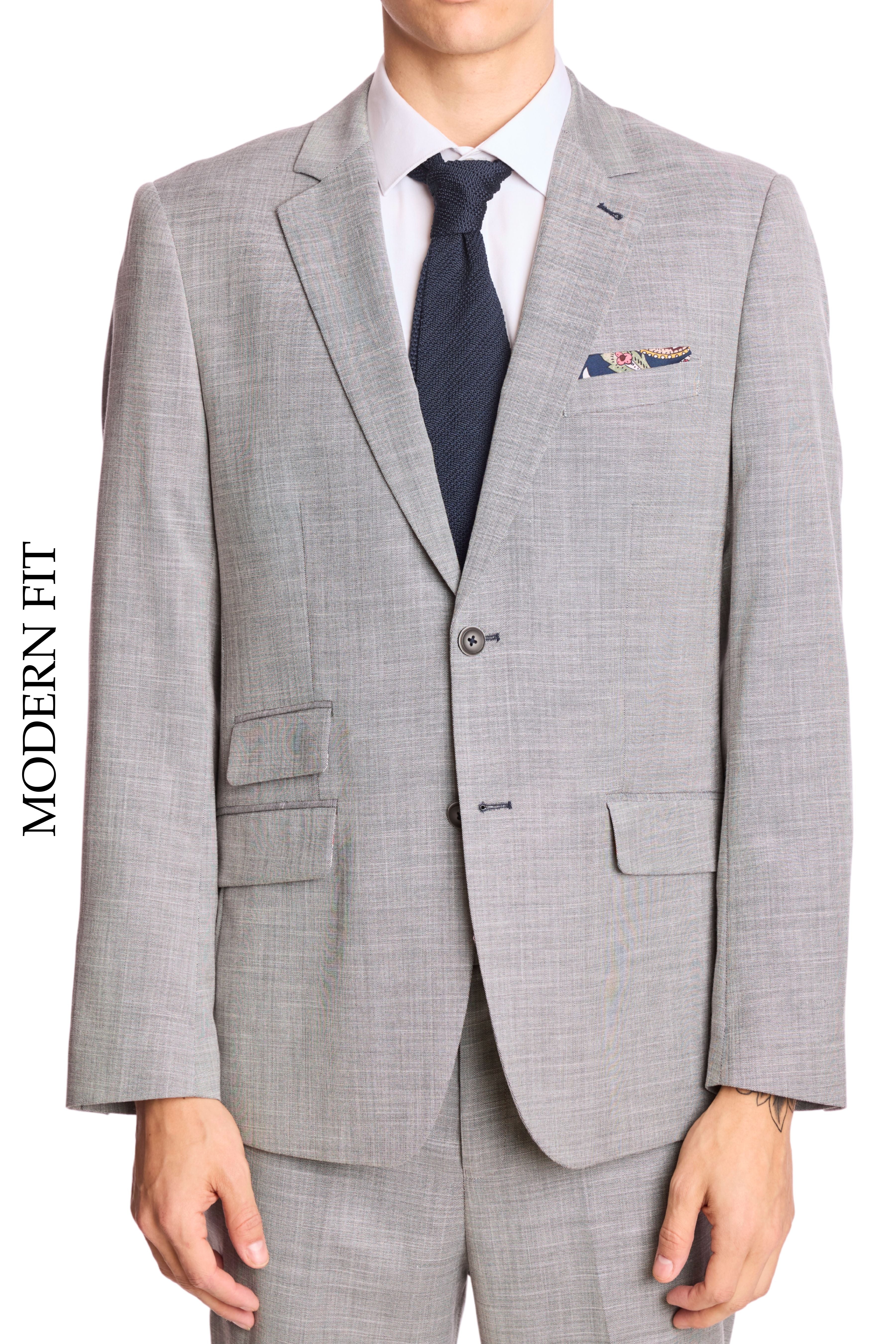 Modern Fit - Dover Notch Jacket - Light Grey Shark