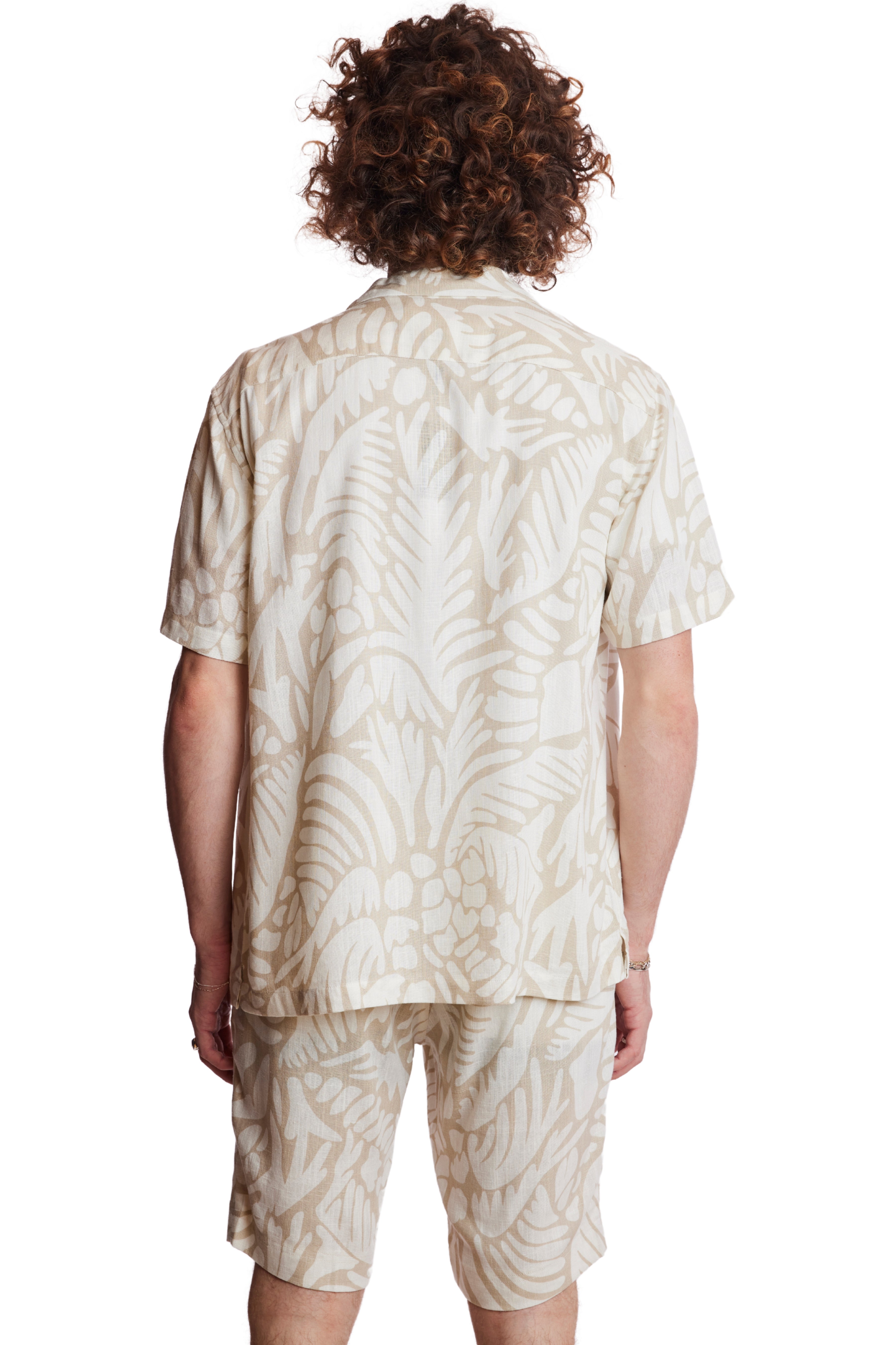 Camp Collar Shirt - Tan & Cream