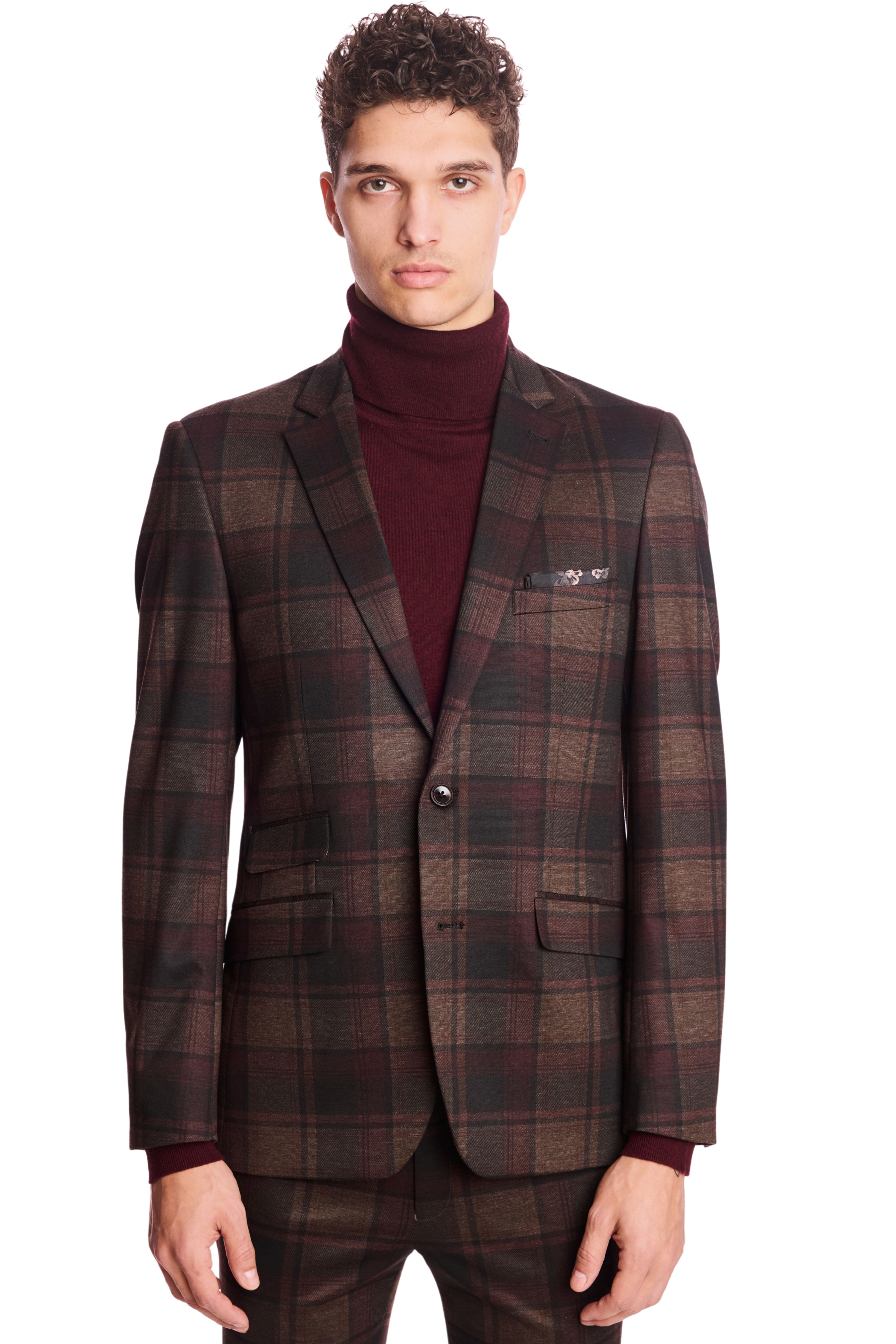 Dover Notch Jacket - slim - Boysenberry Plaid