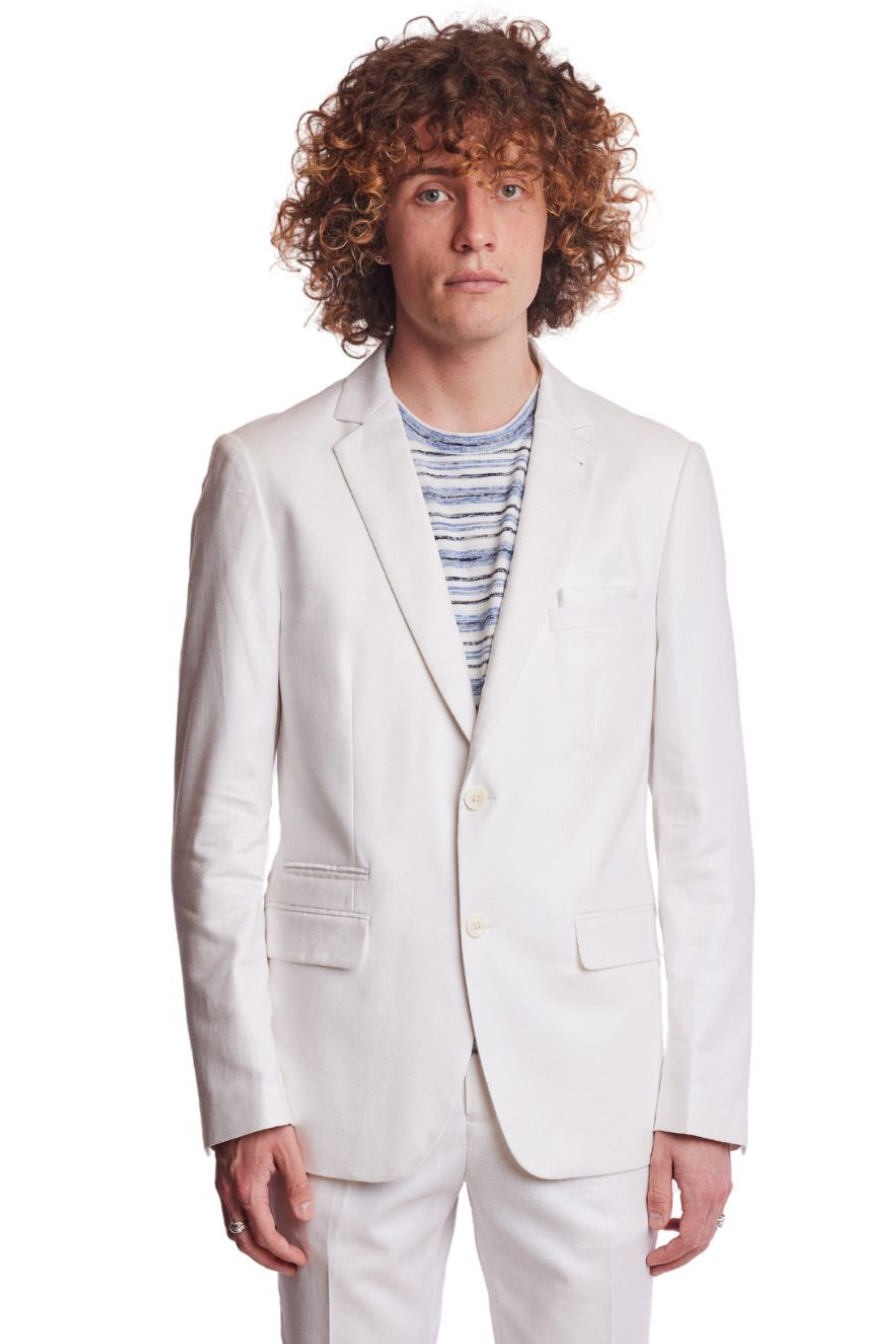 Dover Notch Jacket - slim - White Linen