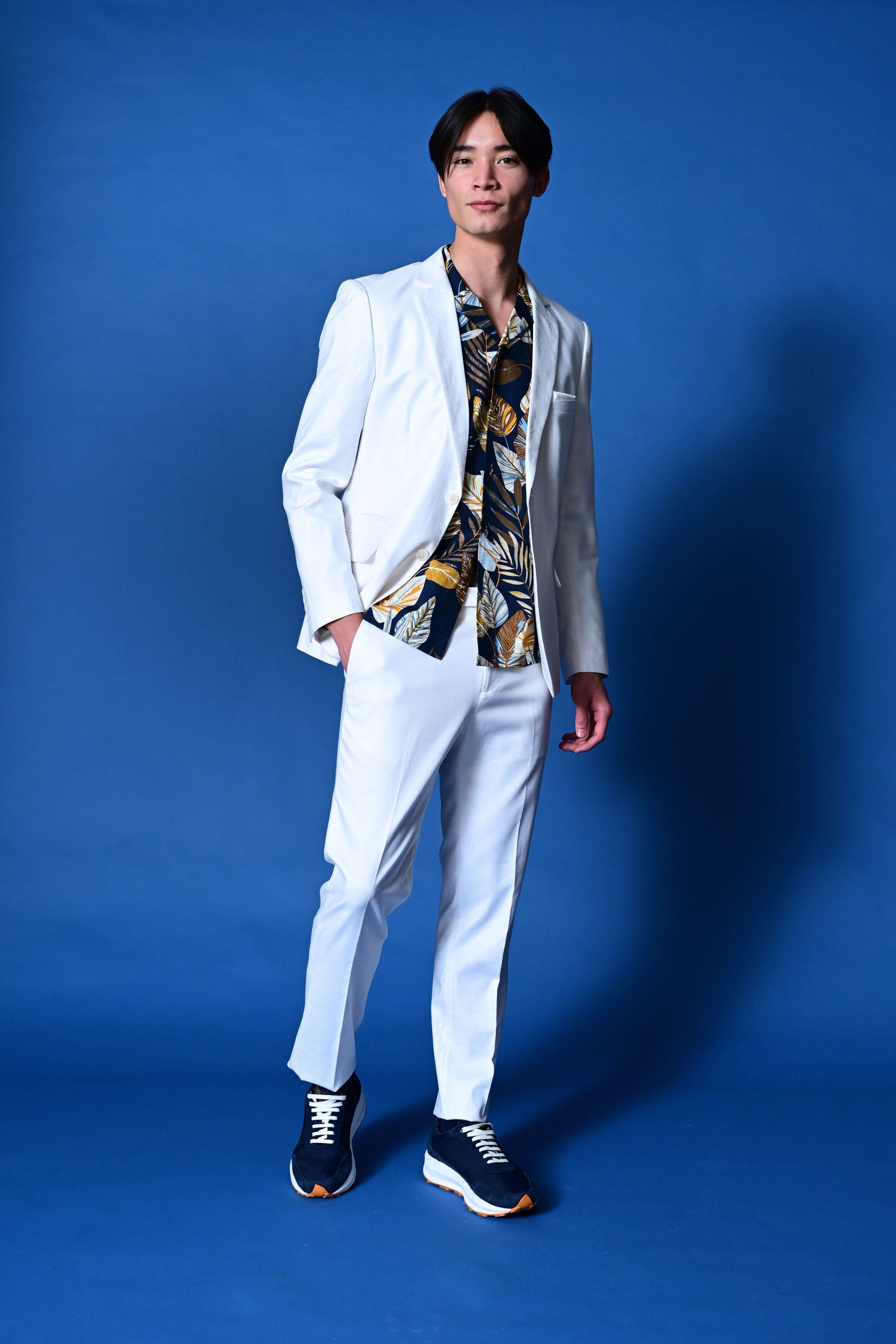 Dover Notch Jacket - slim - White Linen