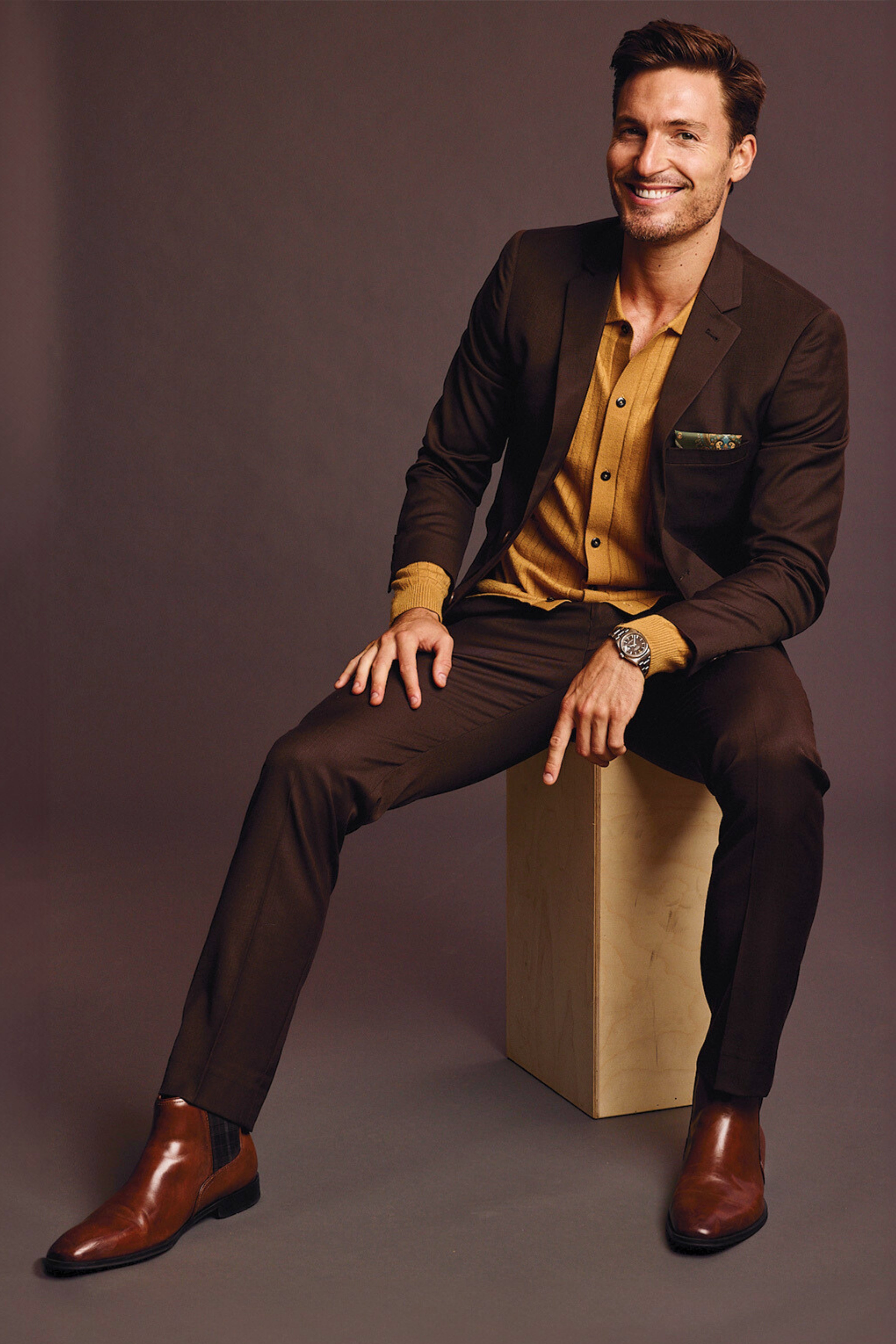 Dover Notch Jacket - slim - Dark Chocolate