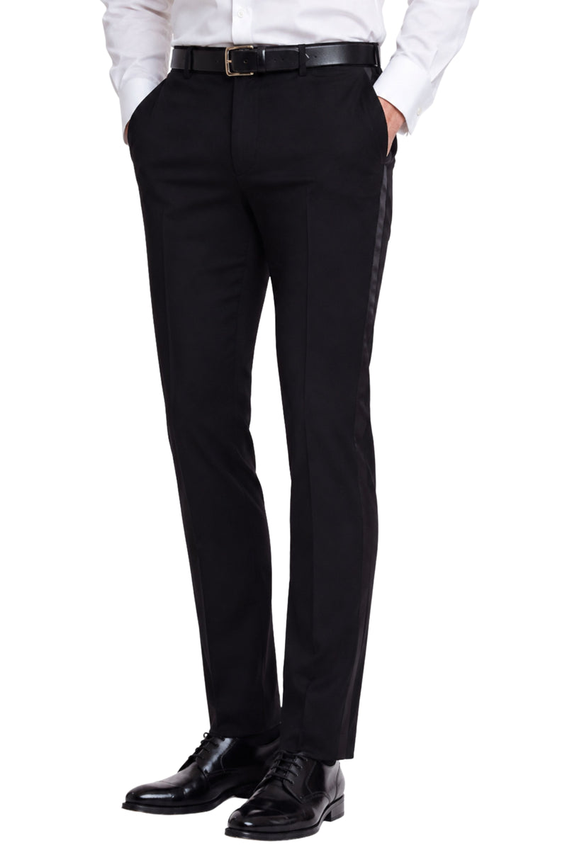 Sloane Tuxedo Pants - Slim - Black – Paisley & Gray