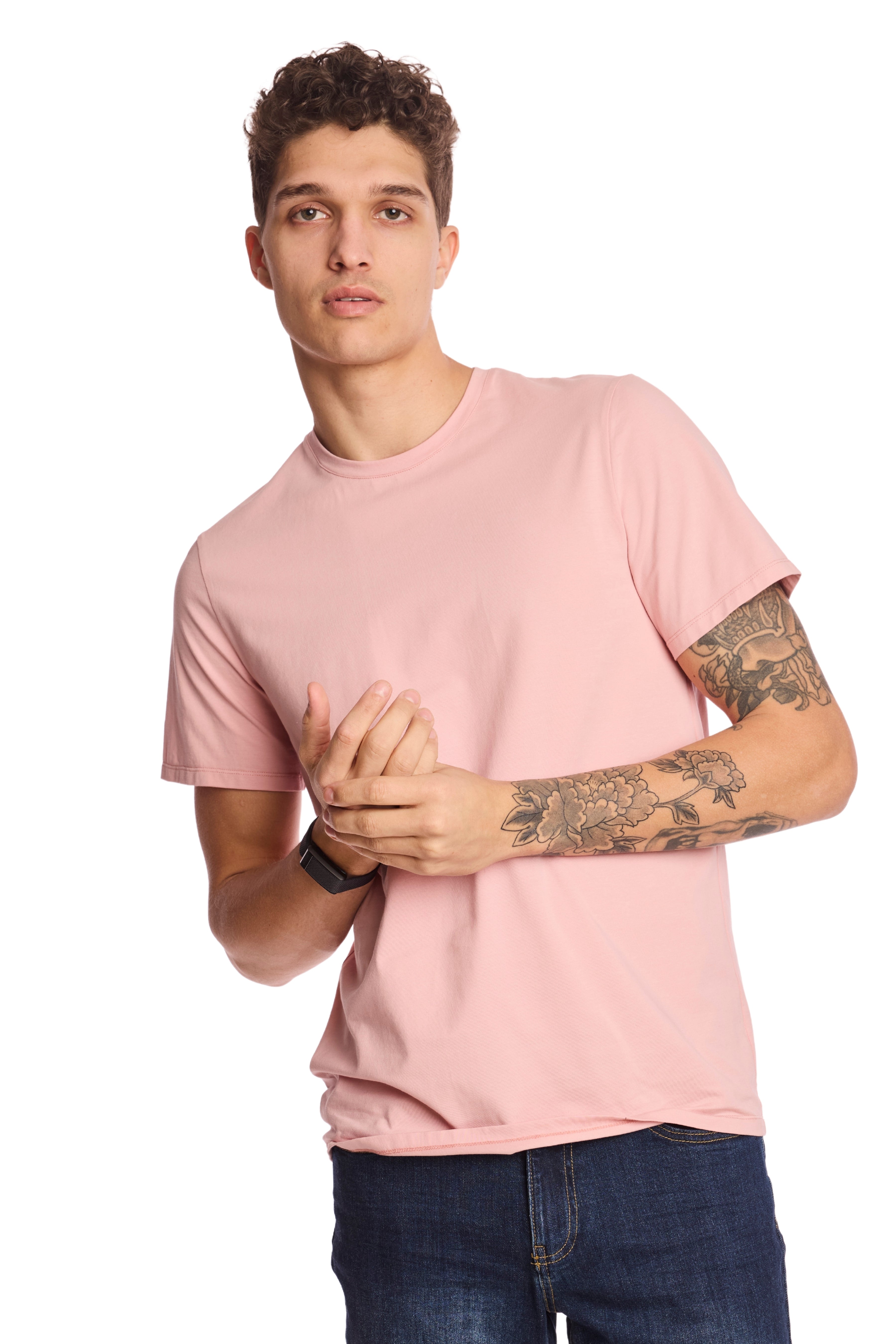 Lucas Crew T - Dusty Pink