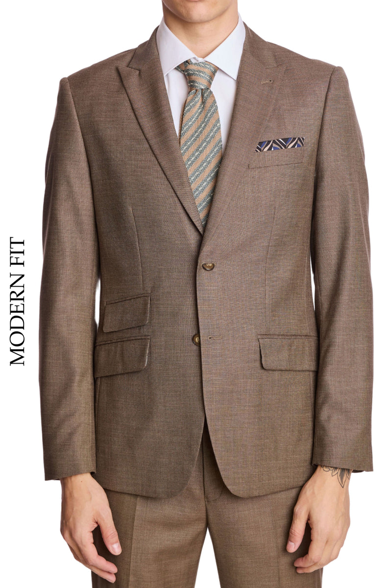 KHAKIPOINT ■ Tailored Jacket Modern Fit - Ashton Peak Jacket - Dark Khaki Shark – Paisley