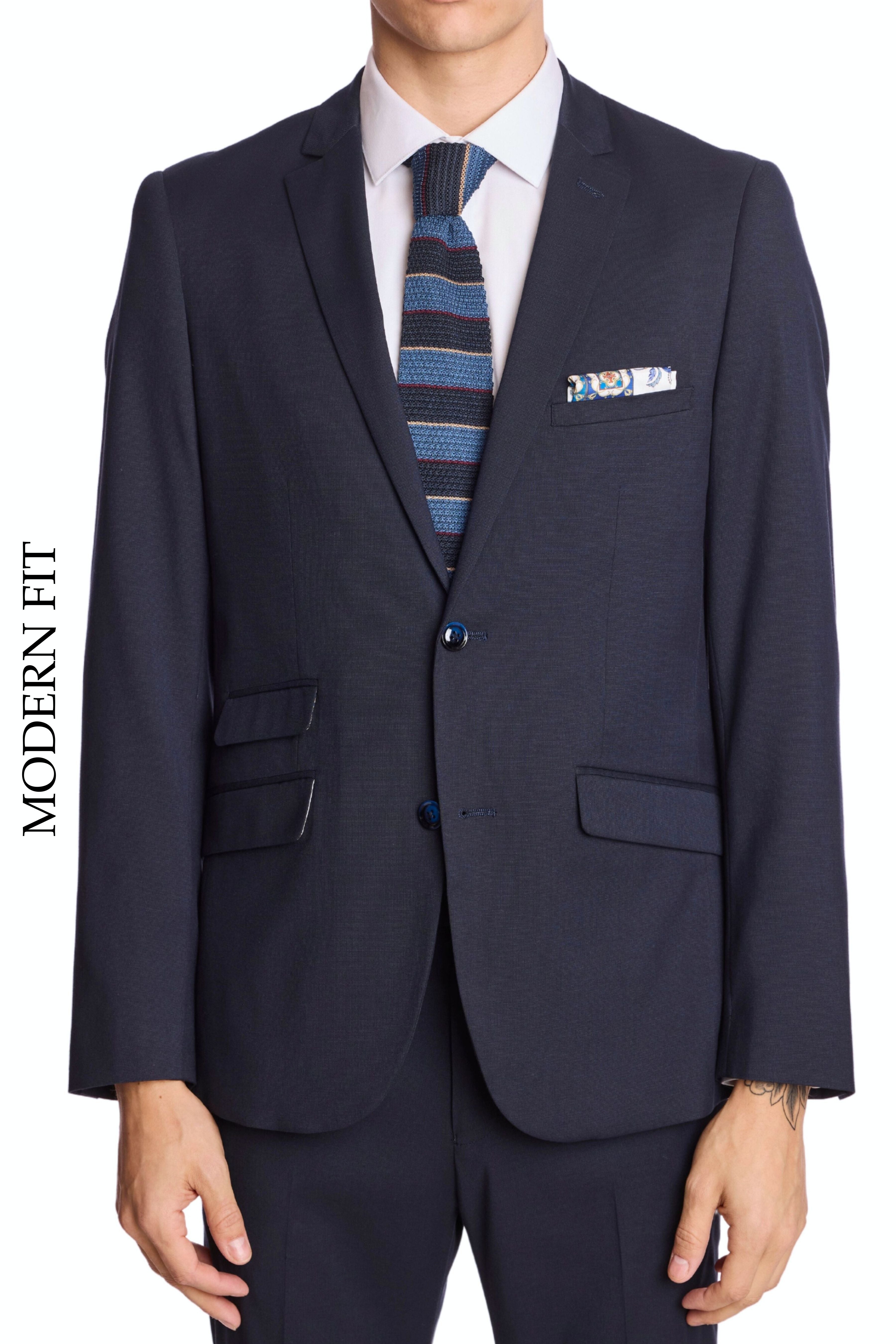 Modern Fit - Dover Notch Jacket - Naval Blue