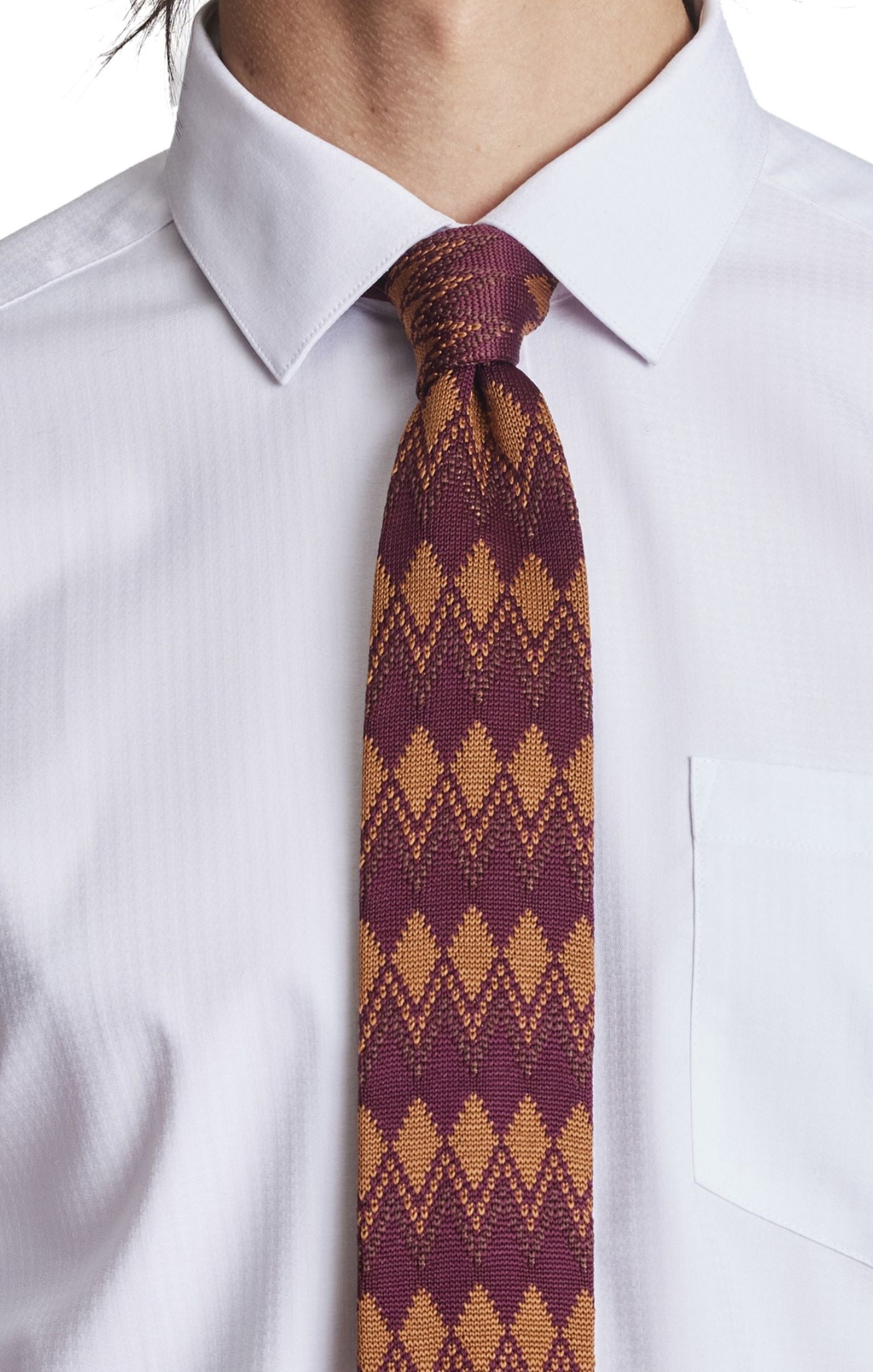Stanley Lodge Knit Tie - Cherry Pecan