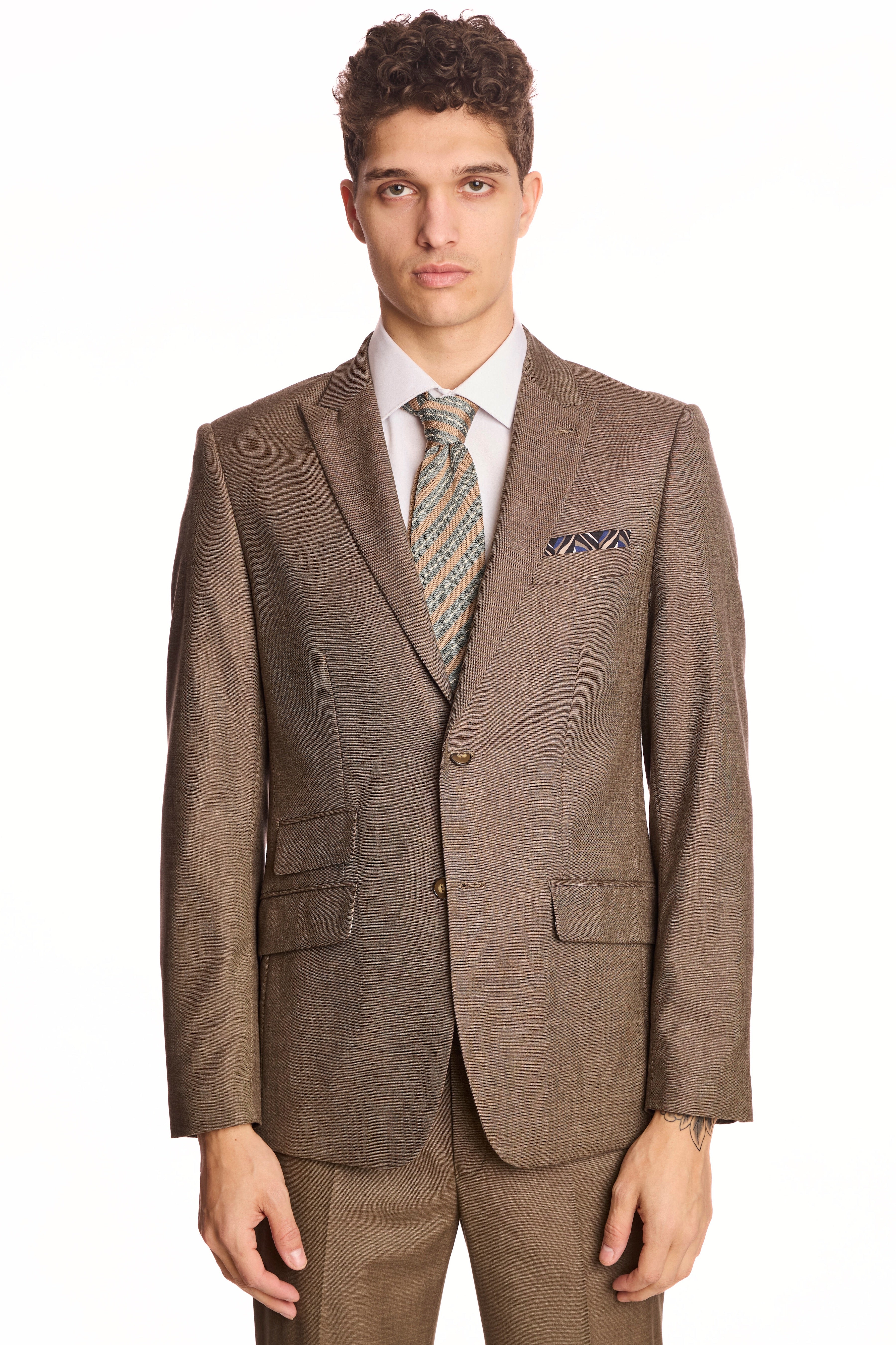 Modern Fit - Ashton Peak Jacket - Dark Khaki Shark