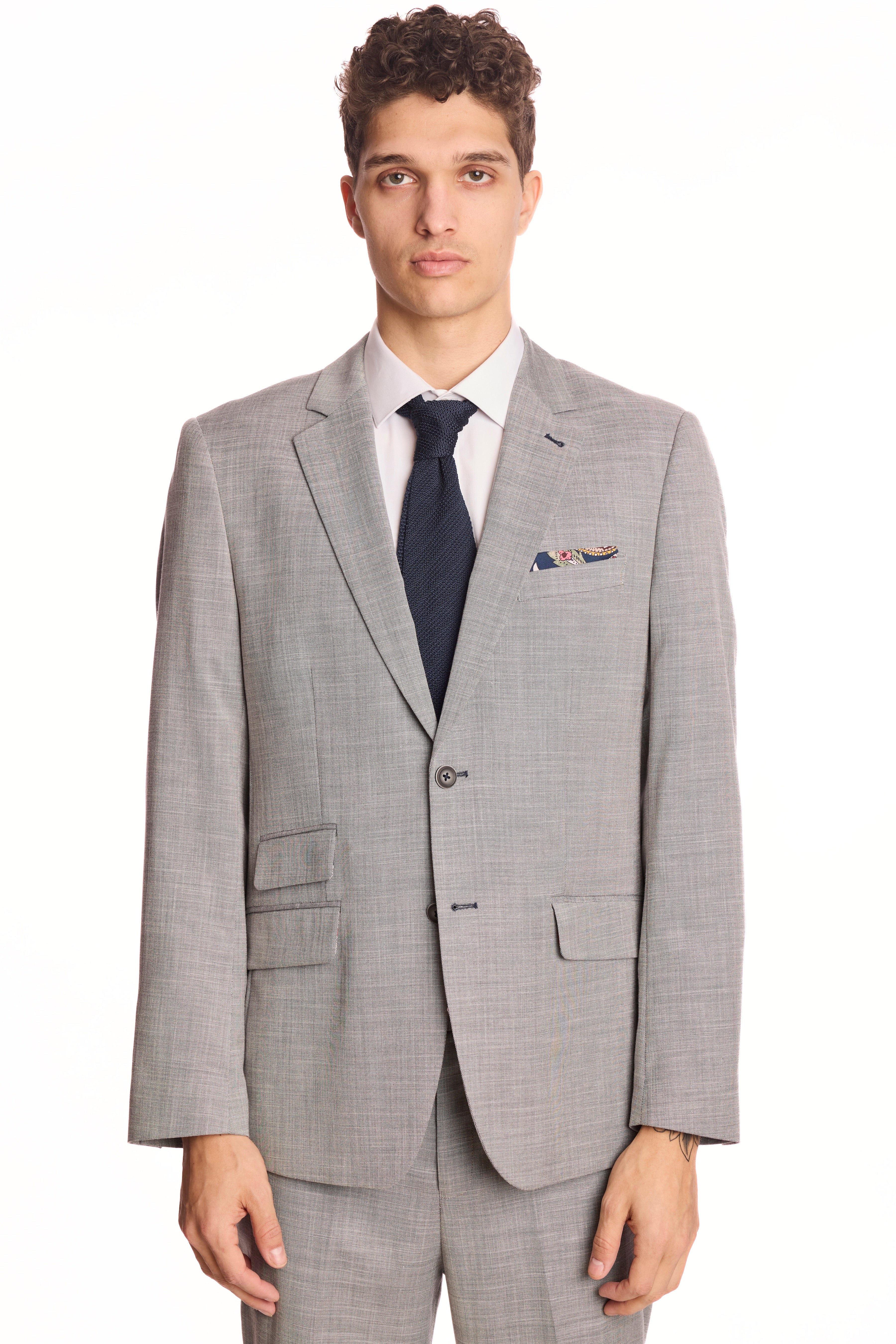 Modern Fit - Dover Notch Jacket - Light Grey Shark