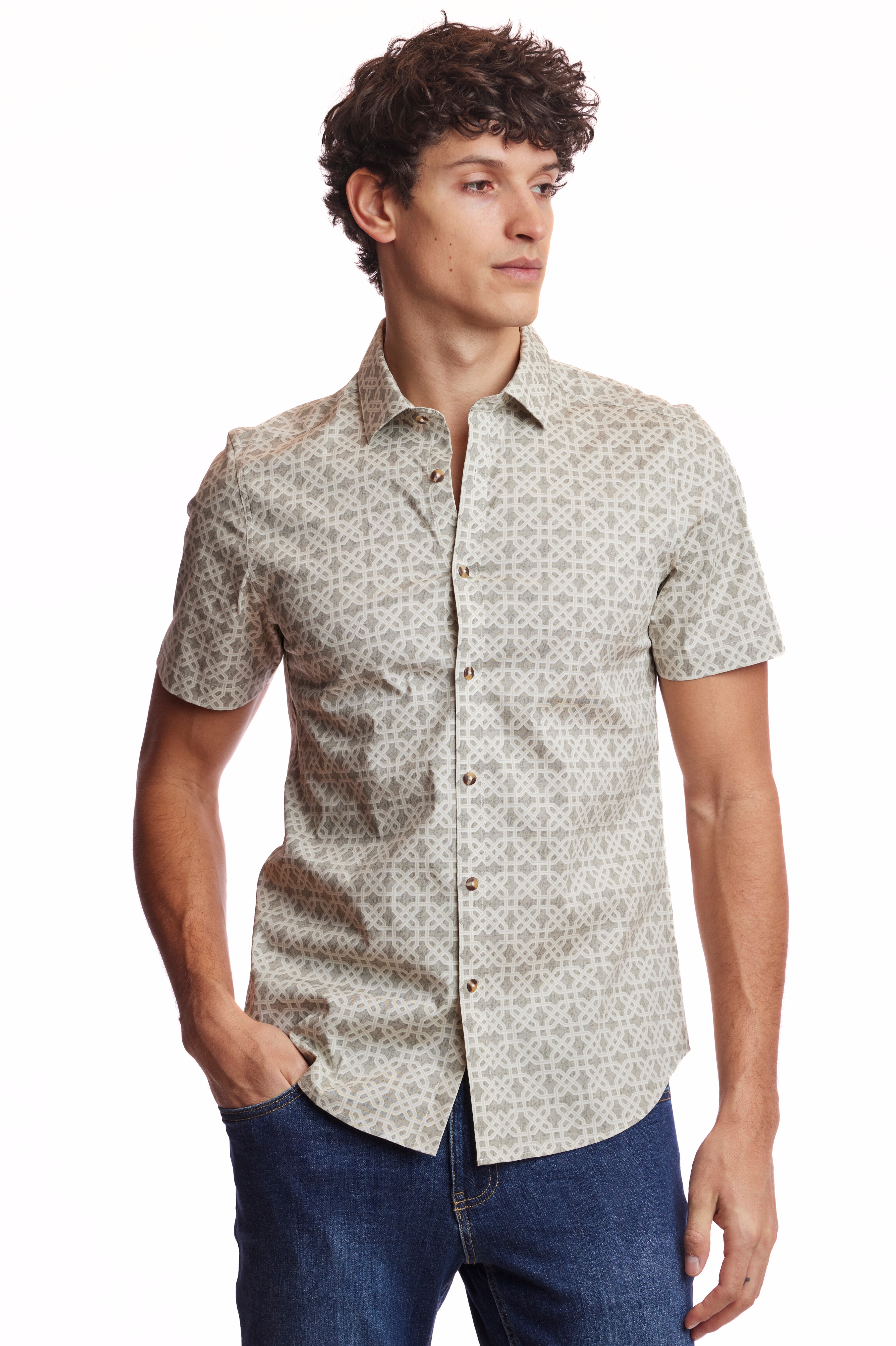Sawyer S/S Shirt - Safari Geo