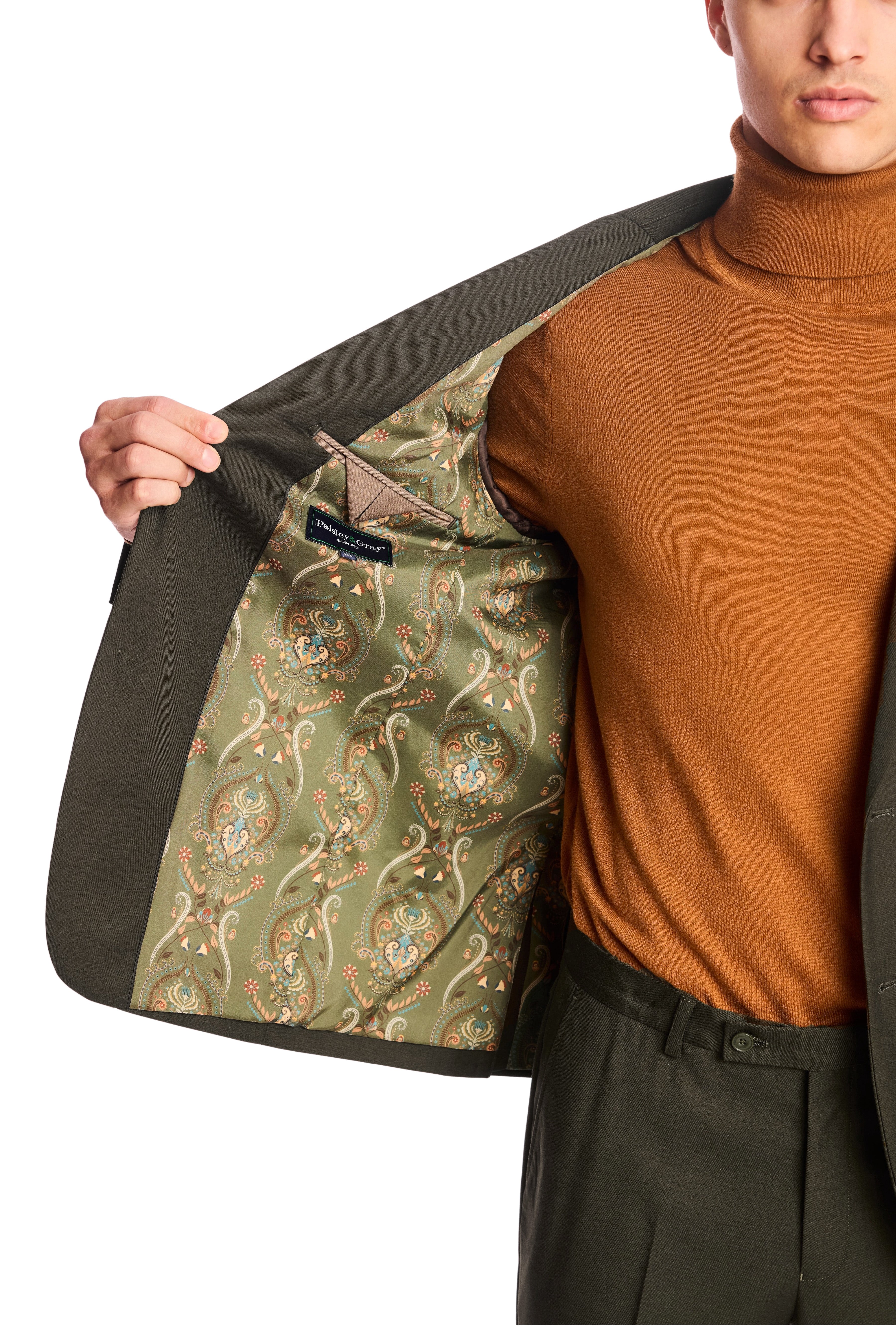 Dover Notch Jacket - slim - Dark Army Green