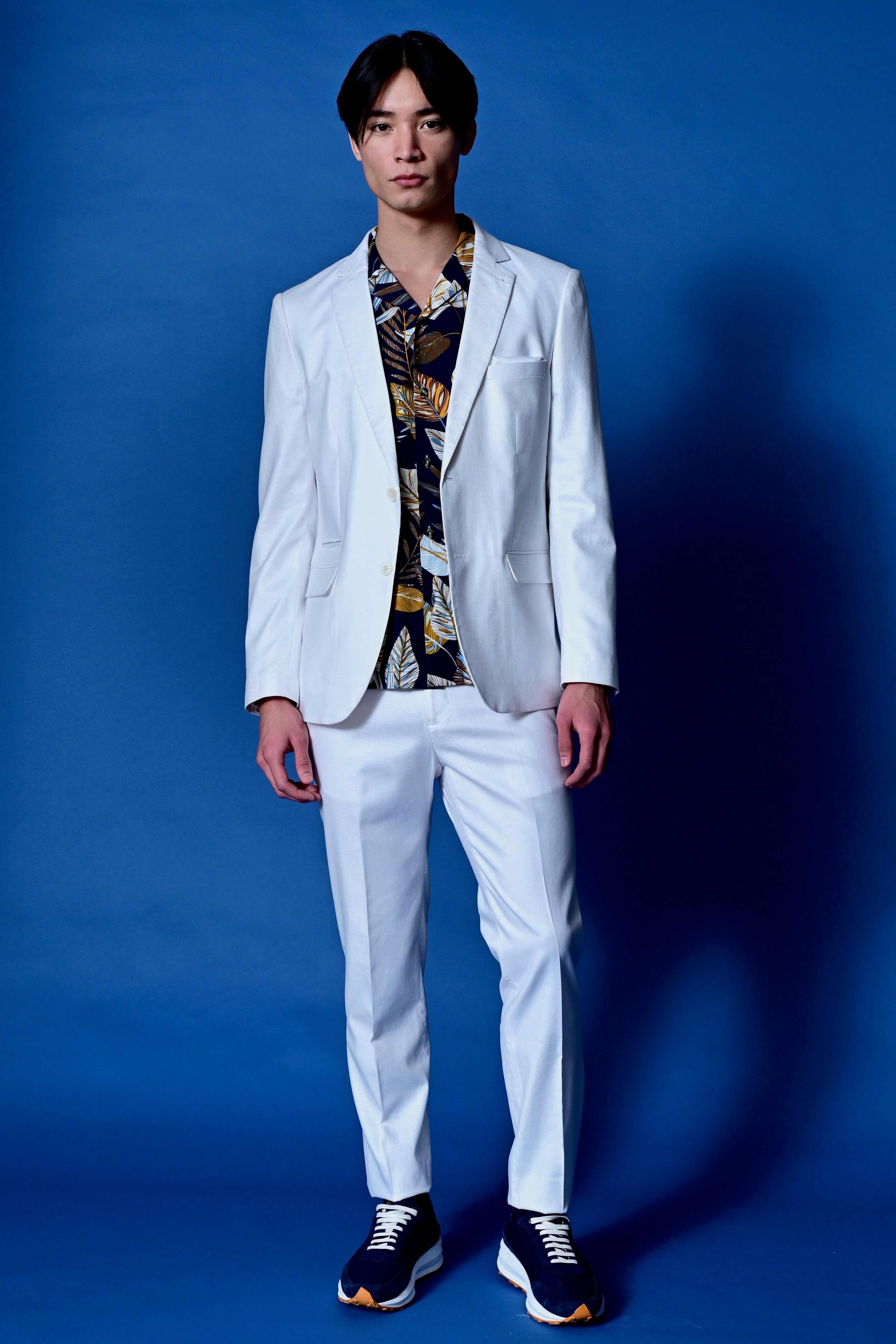 Dover Notch Jacket - slim - White Linen