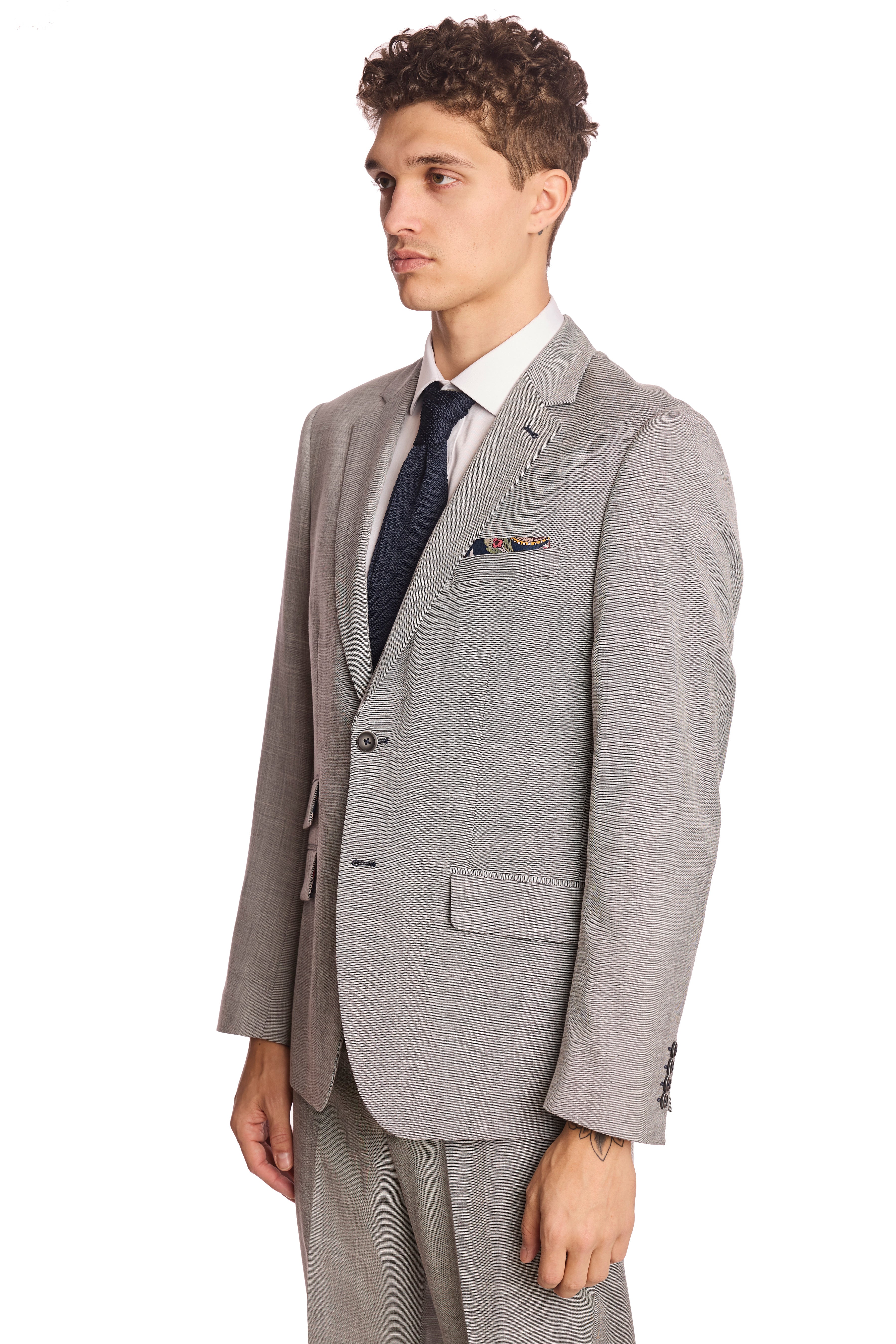 Modern Fit - Dover Notch Jacket - Light Grey Shark