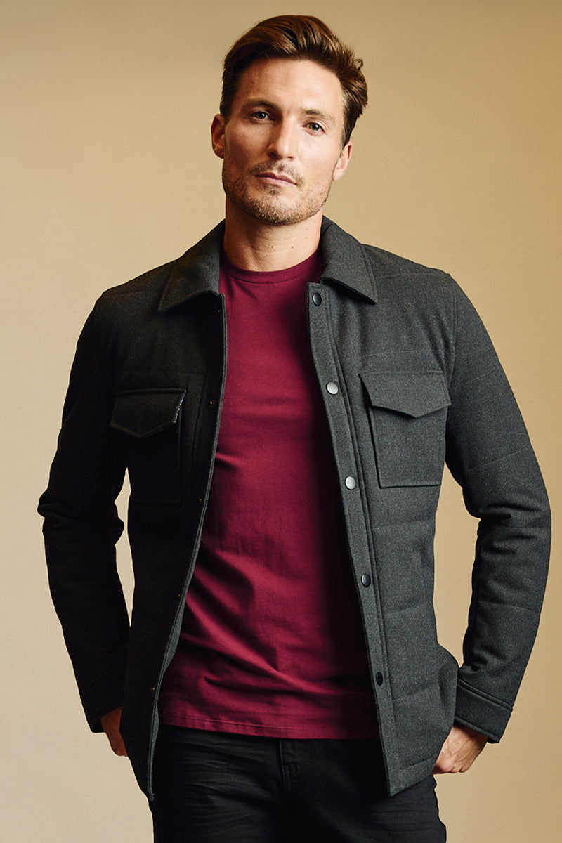 Quincy Quilted Jacket - Charcoal Grey – Paisley & Gray