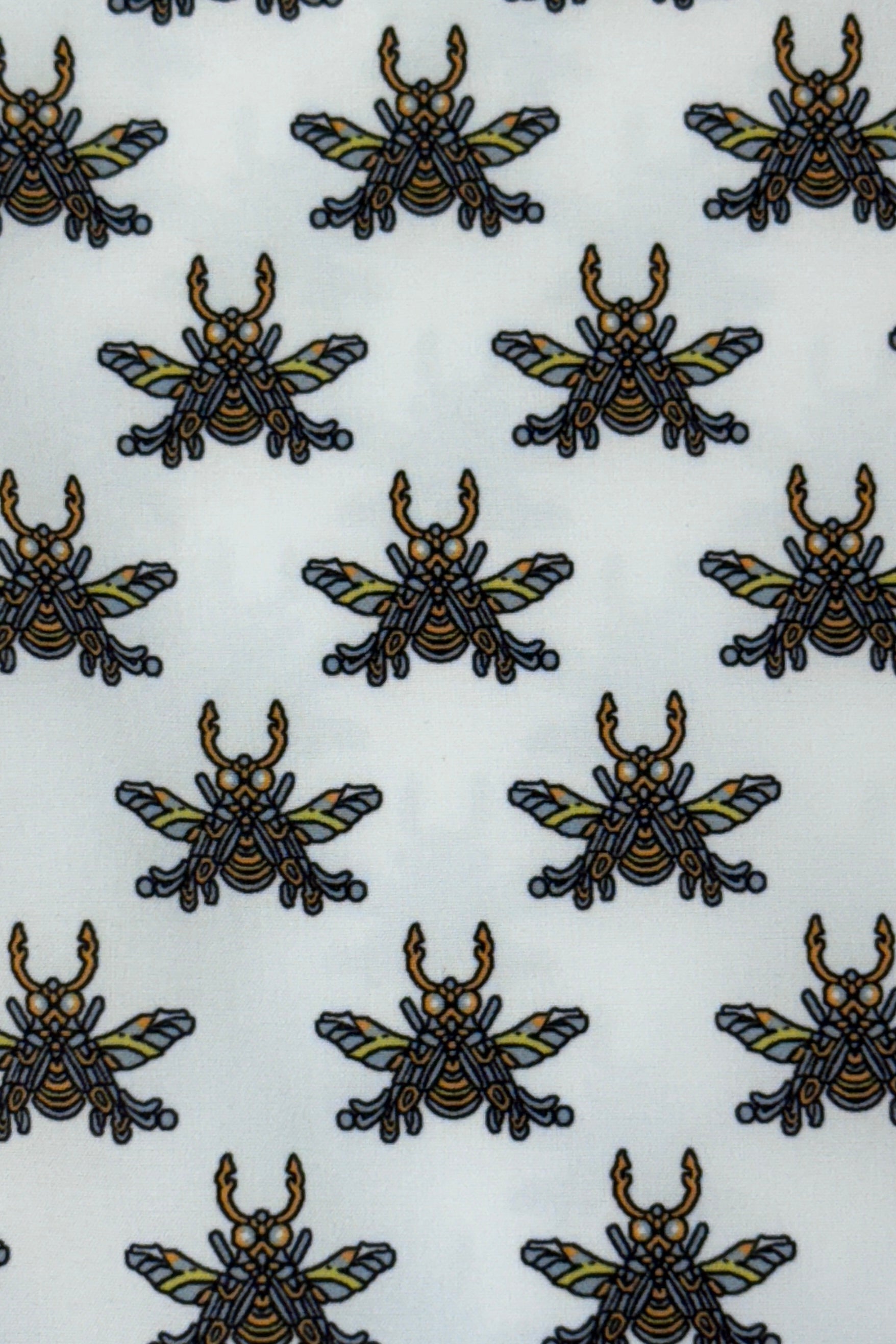 Brian Button Down Shirt - White Bees