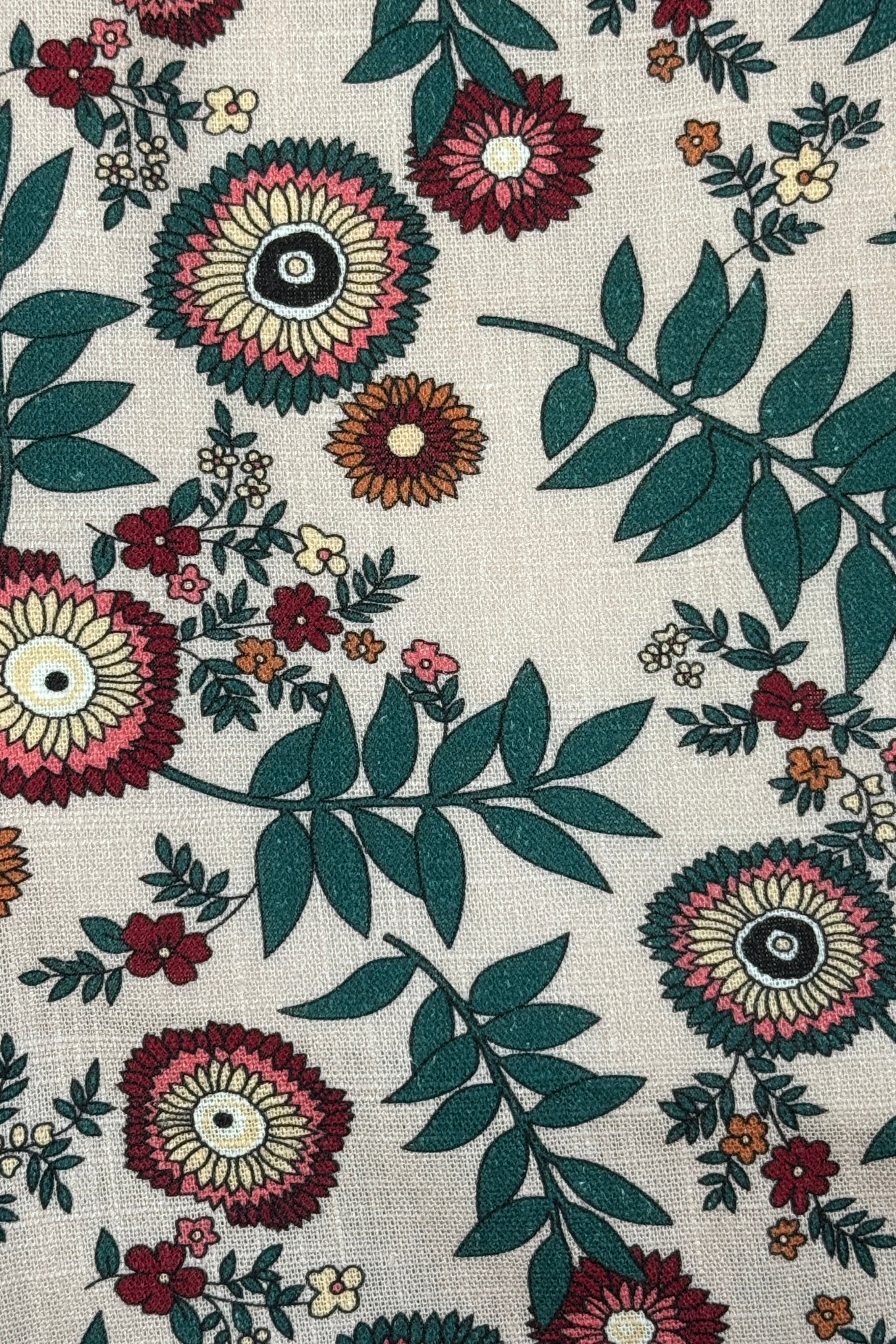 Felix Shorts - slim - Tan Flower Stencil