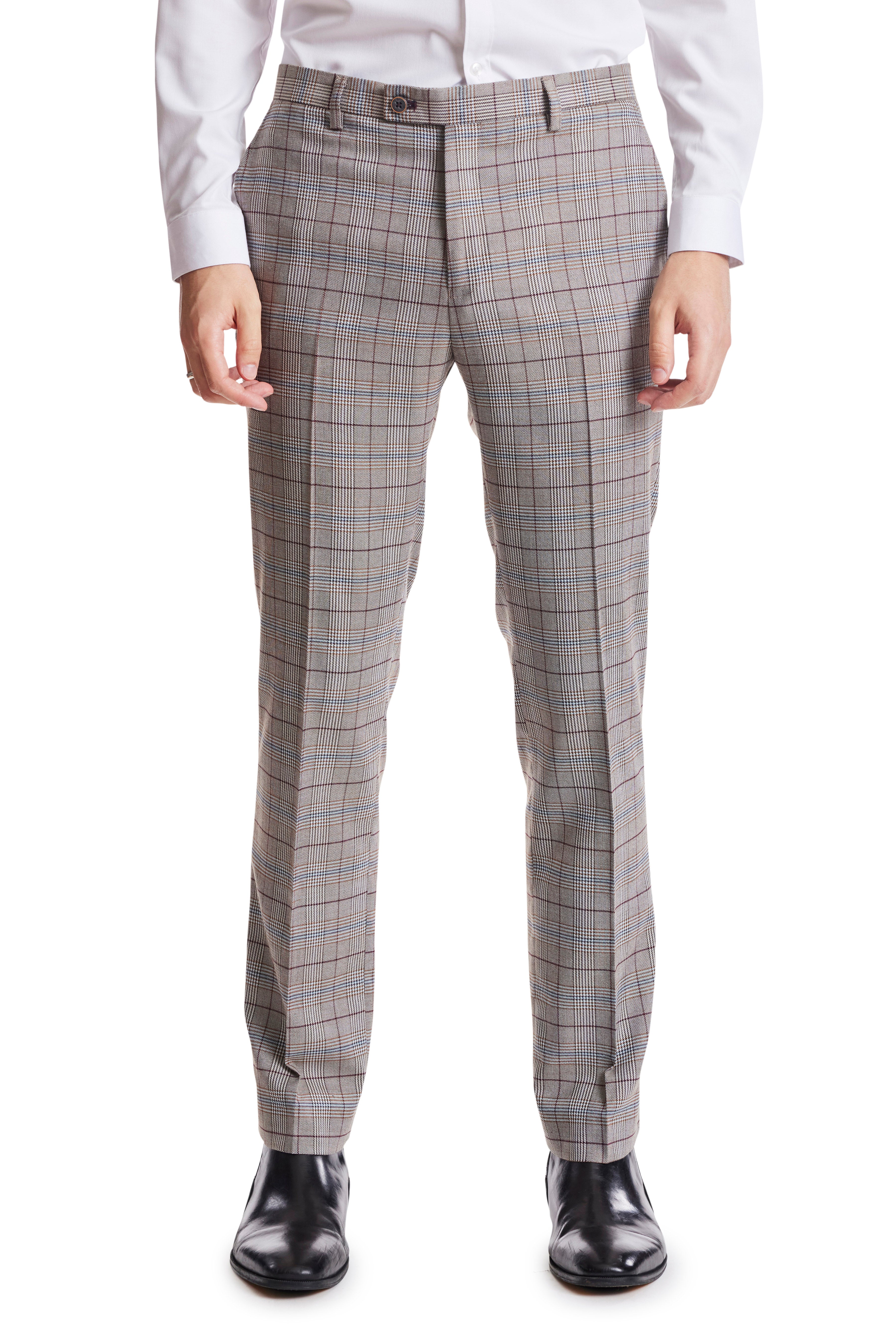 Downing Pants - slim - Tawny Blue Burg Check