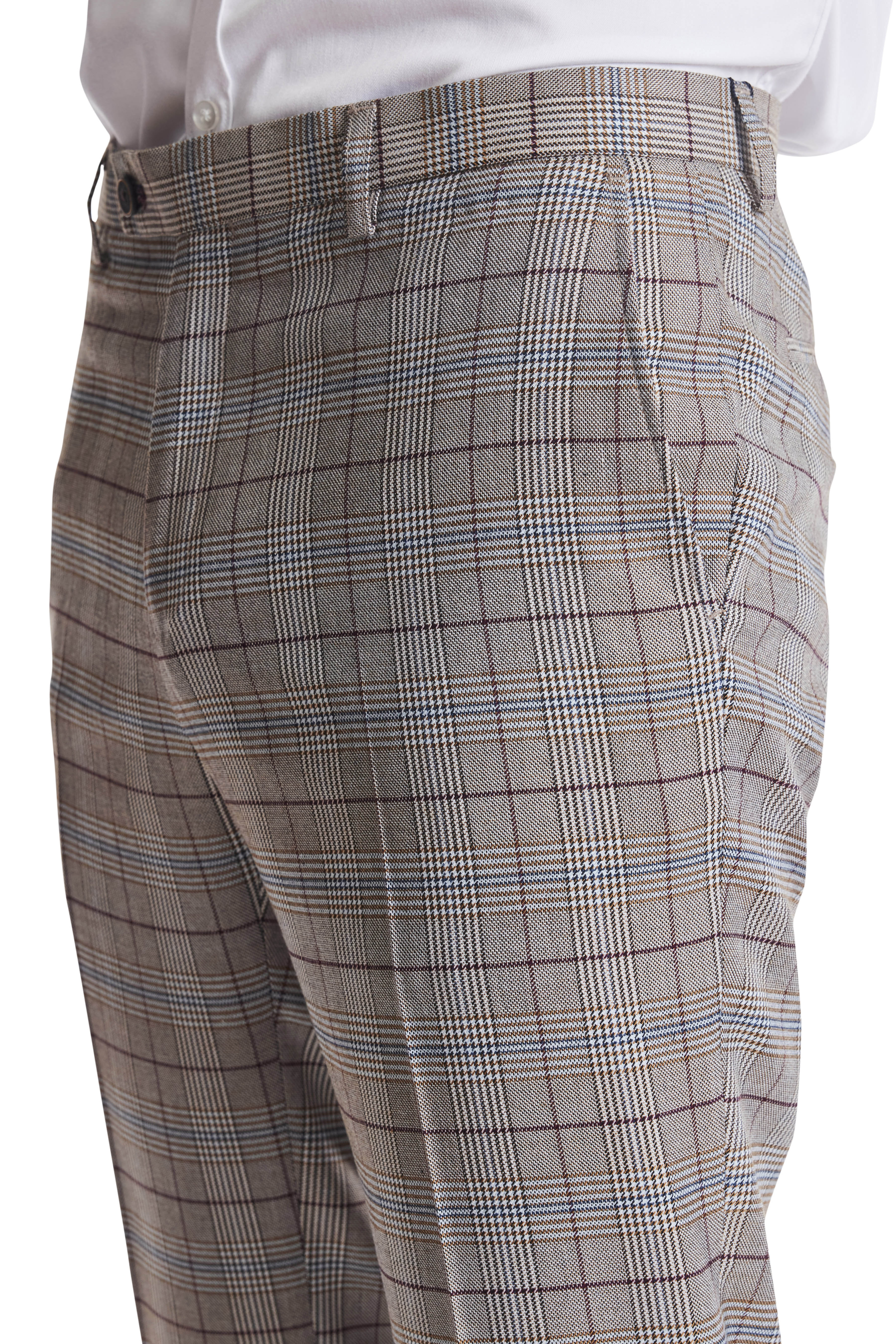 Downing Pants - slim - Tawny Blue Burg Check