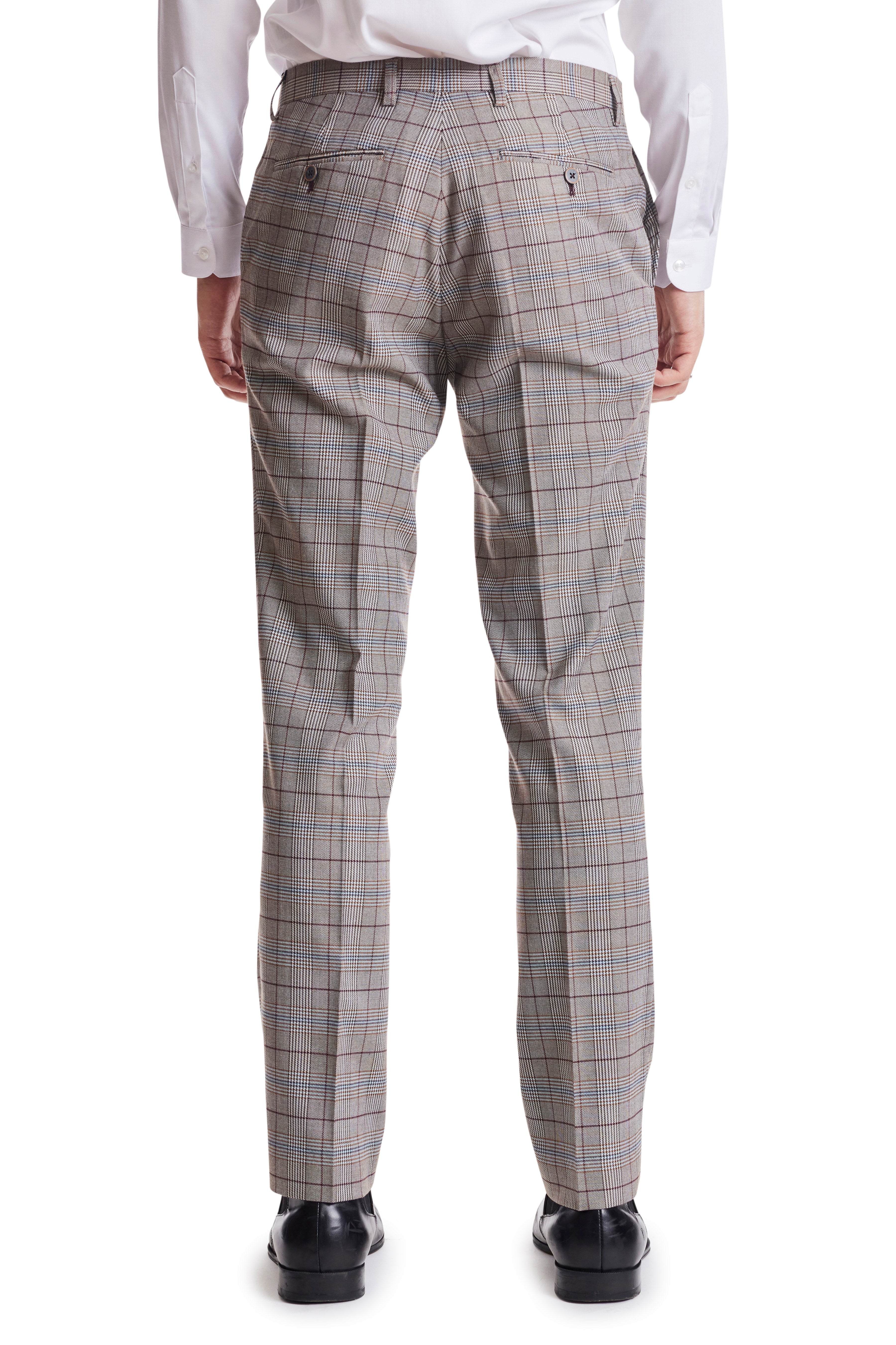Downing Pants - slim - Tawny Blue Burg Check