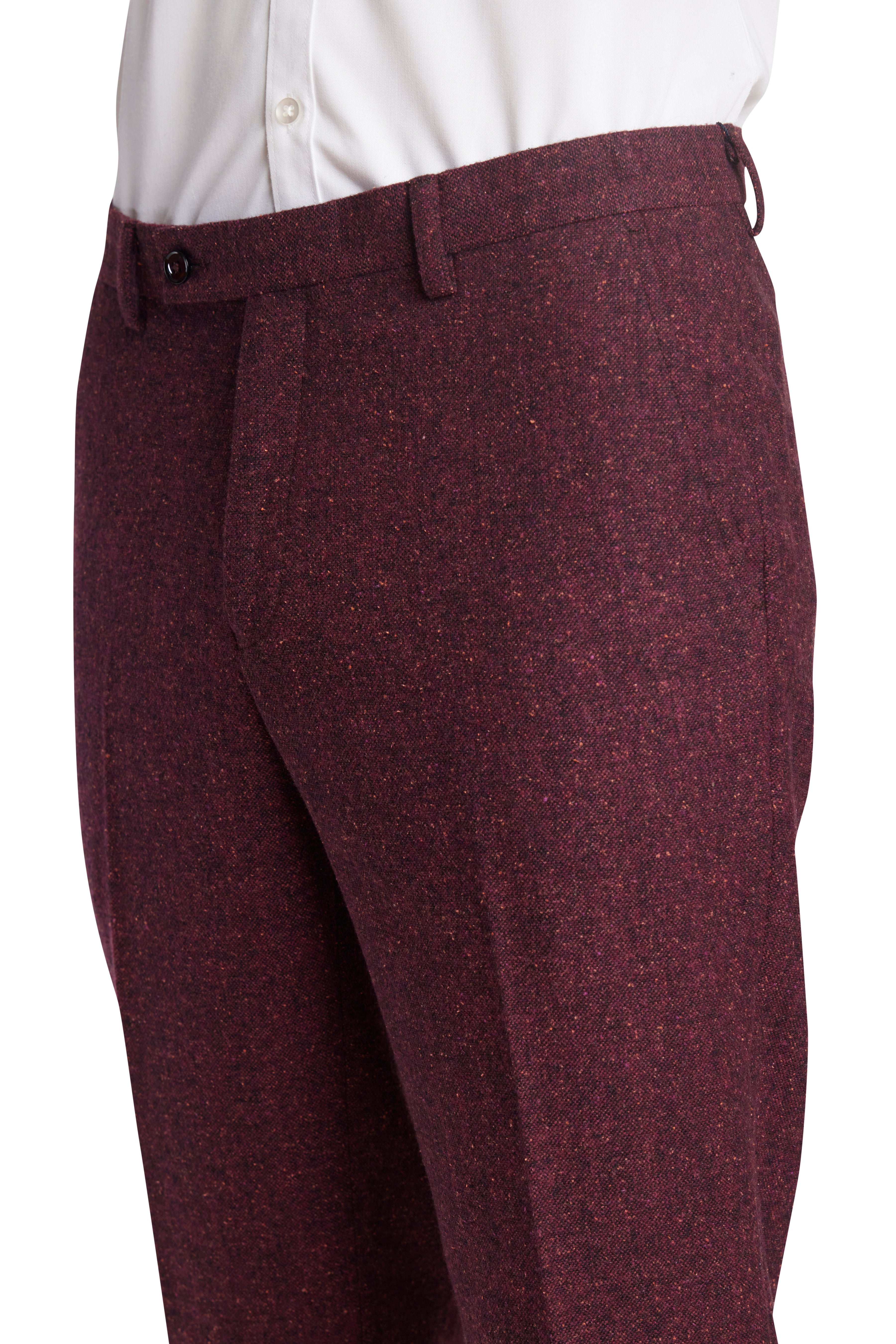 Downing Pants - slim - Burgundy Speckle