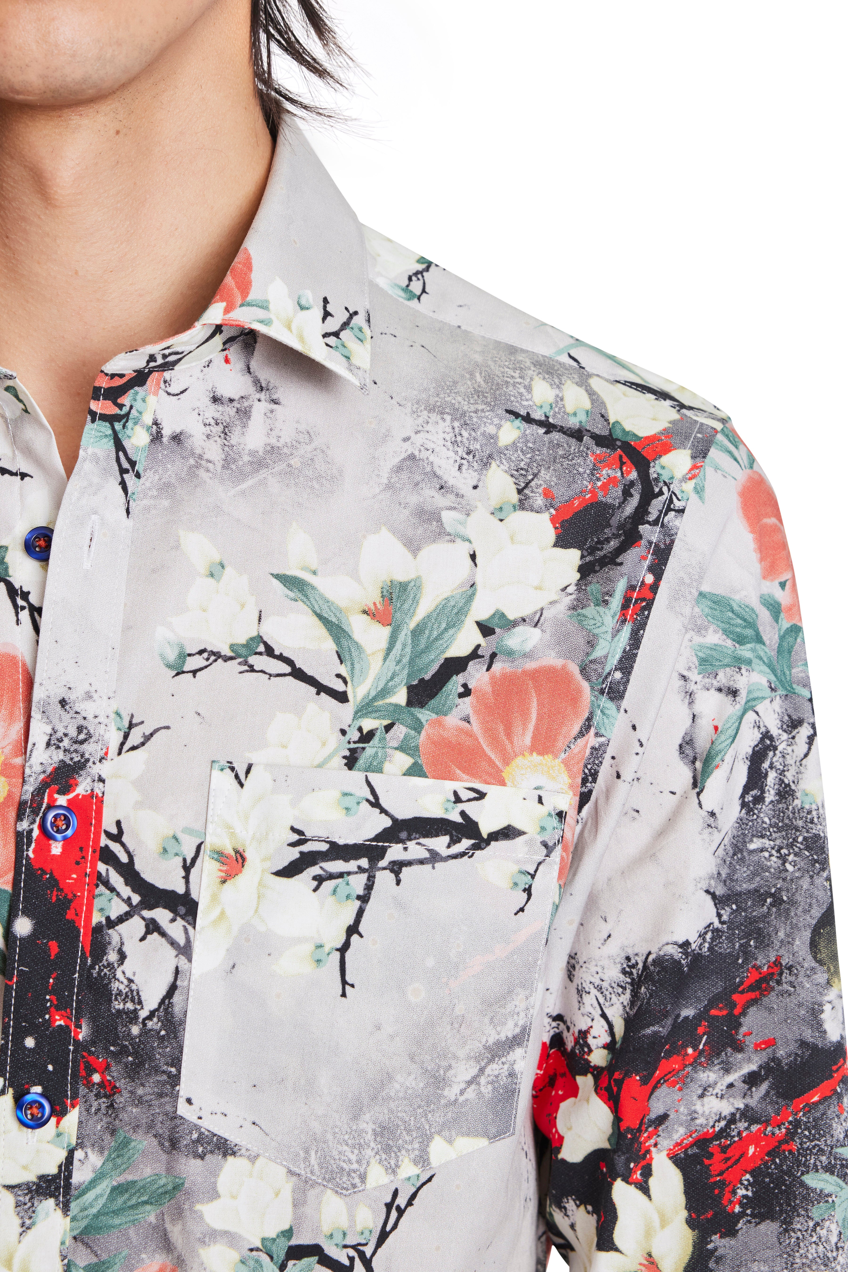 Samuel Spread Collar Shirt - Winter Floral