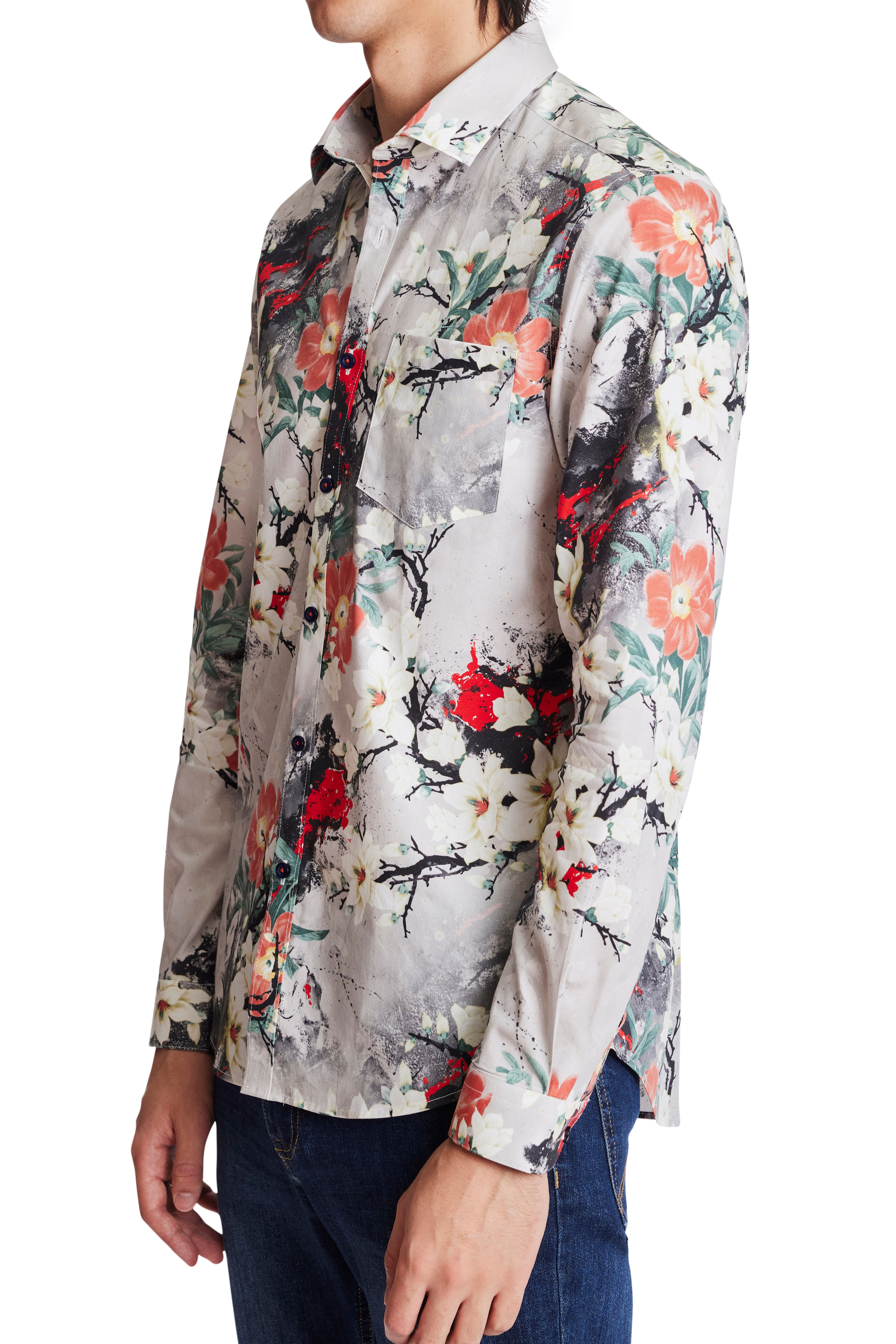 Samuel Spread Collar Shirt - Winter Floral
