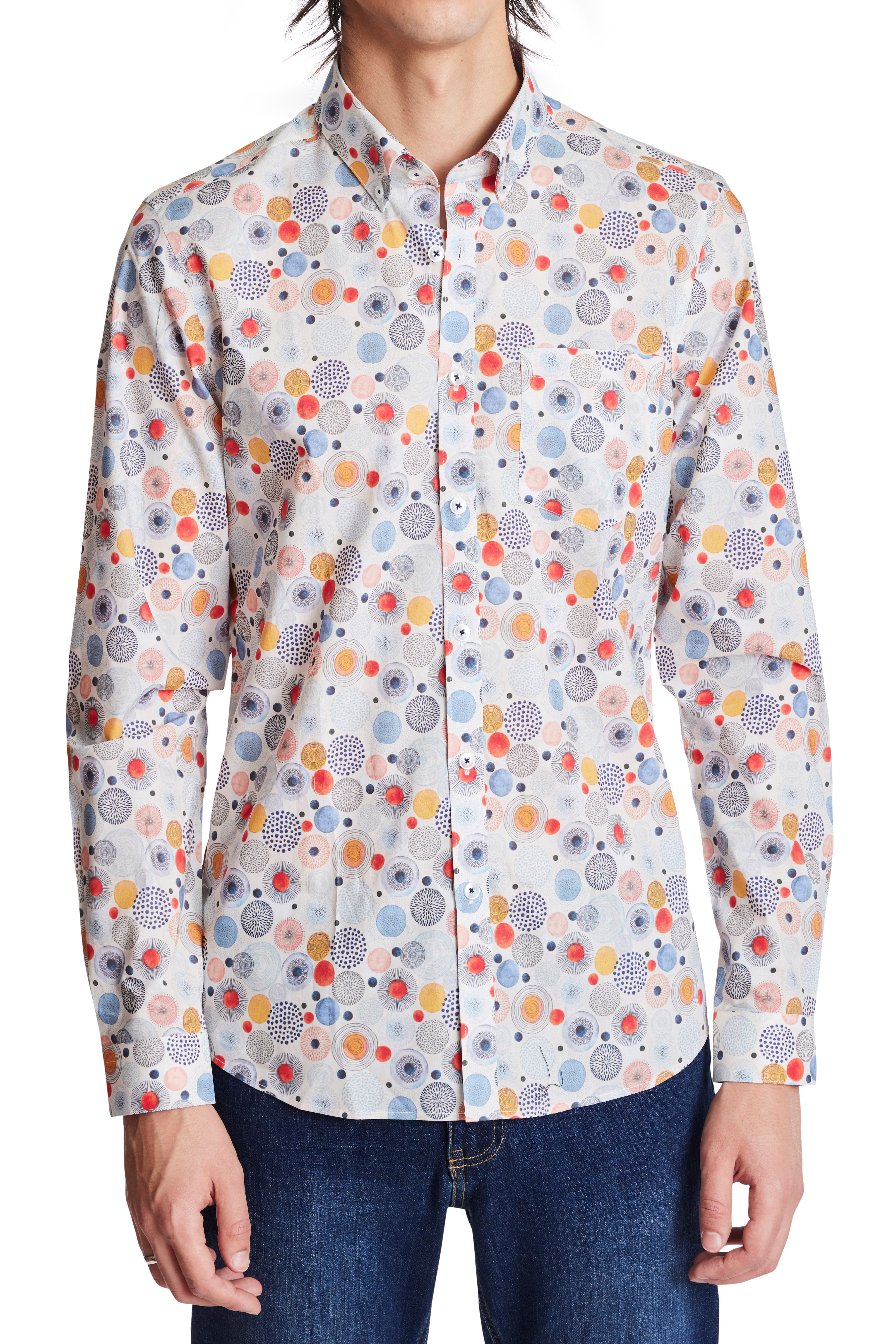 Brian Button Down Shirt - Circle Multi