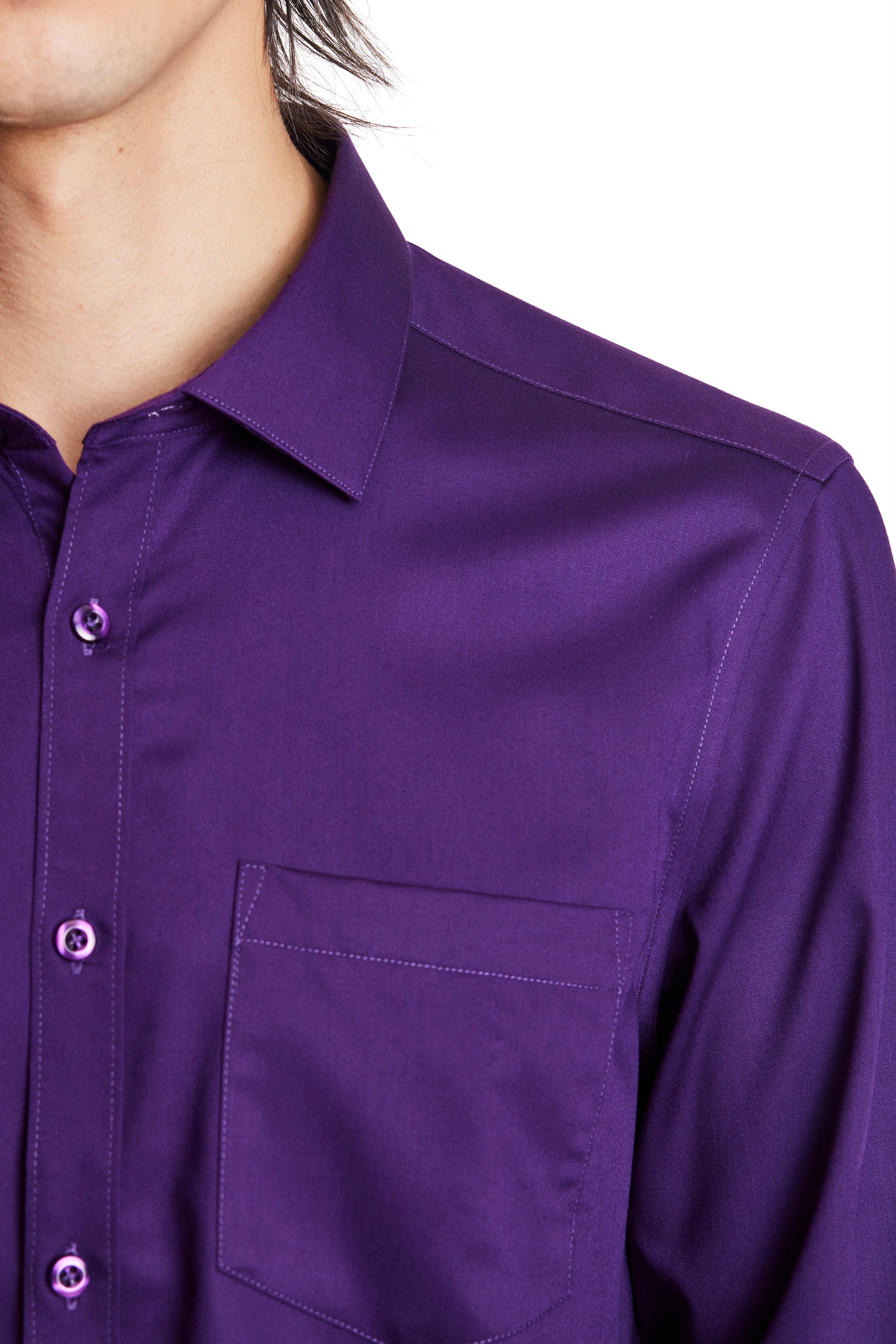 Samuel Spread Collar Shirt - Purple Lotus