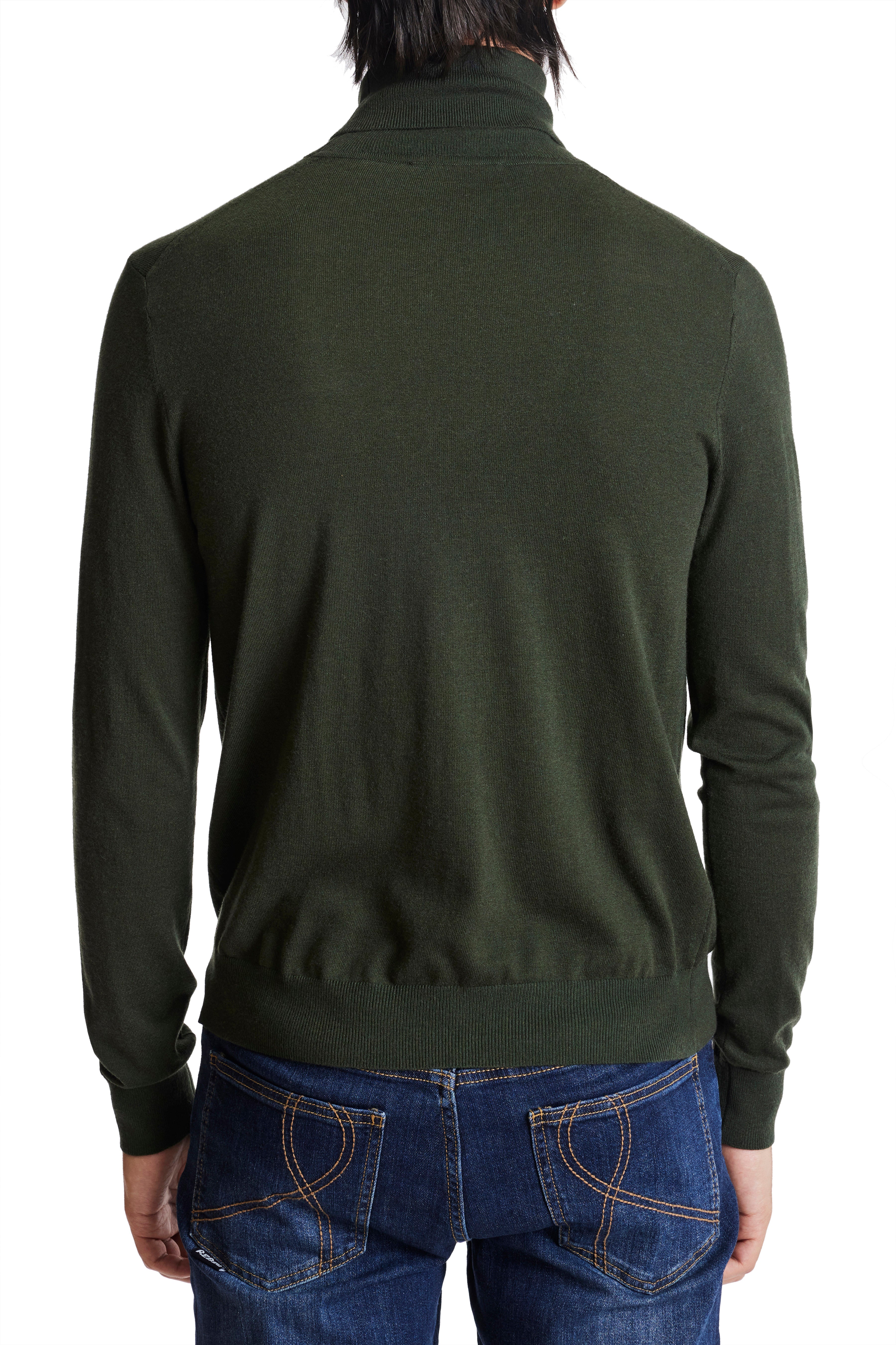 Fine Gauge Turtleneck - Pine