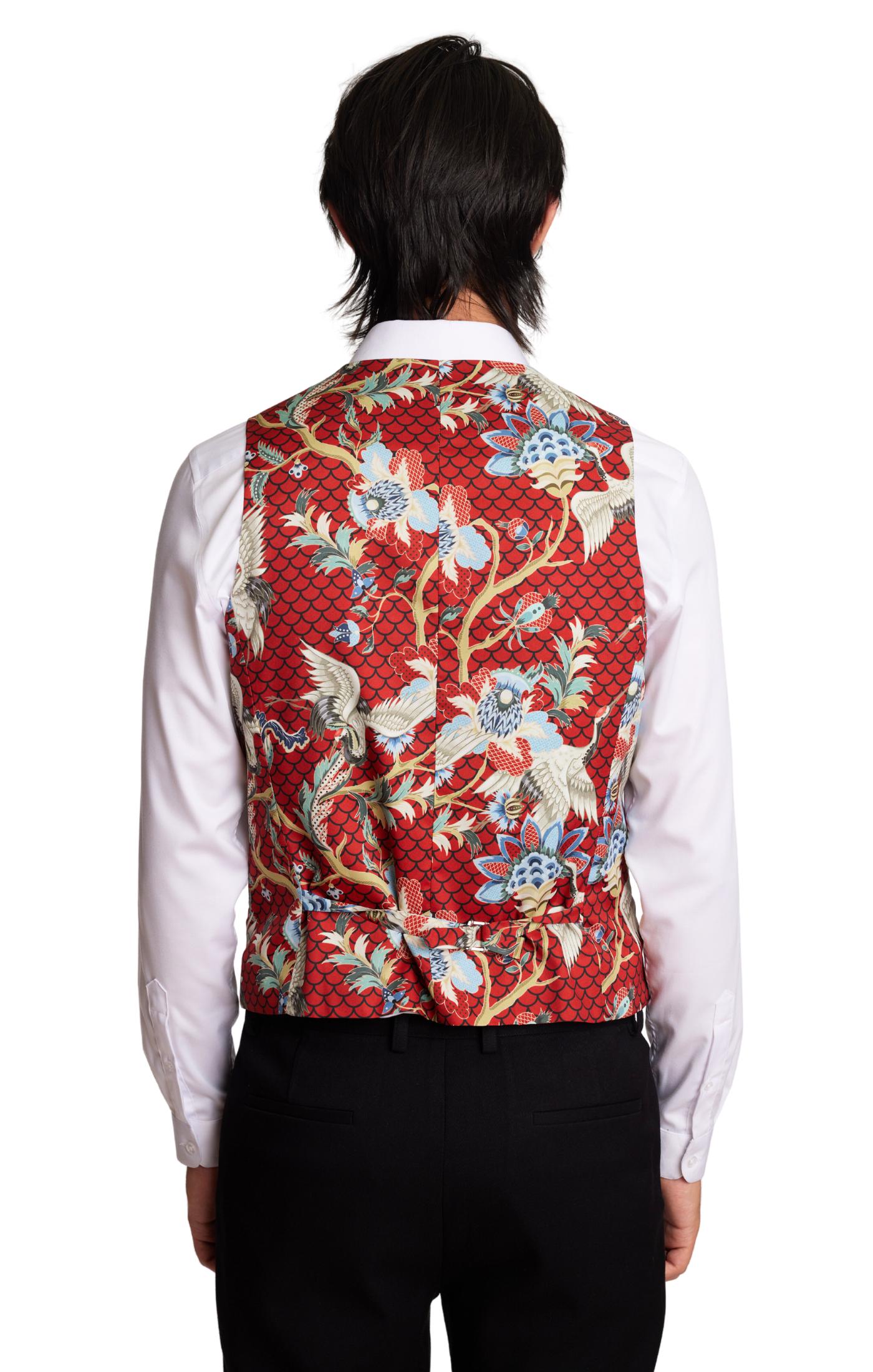 Eaton 5 Button Vest - slim - Black Knit