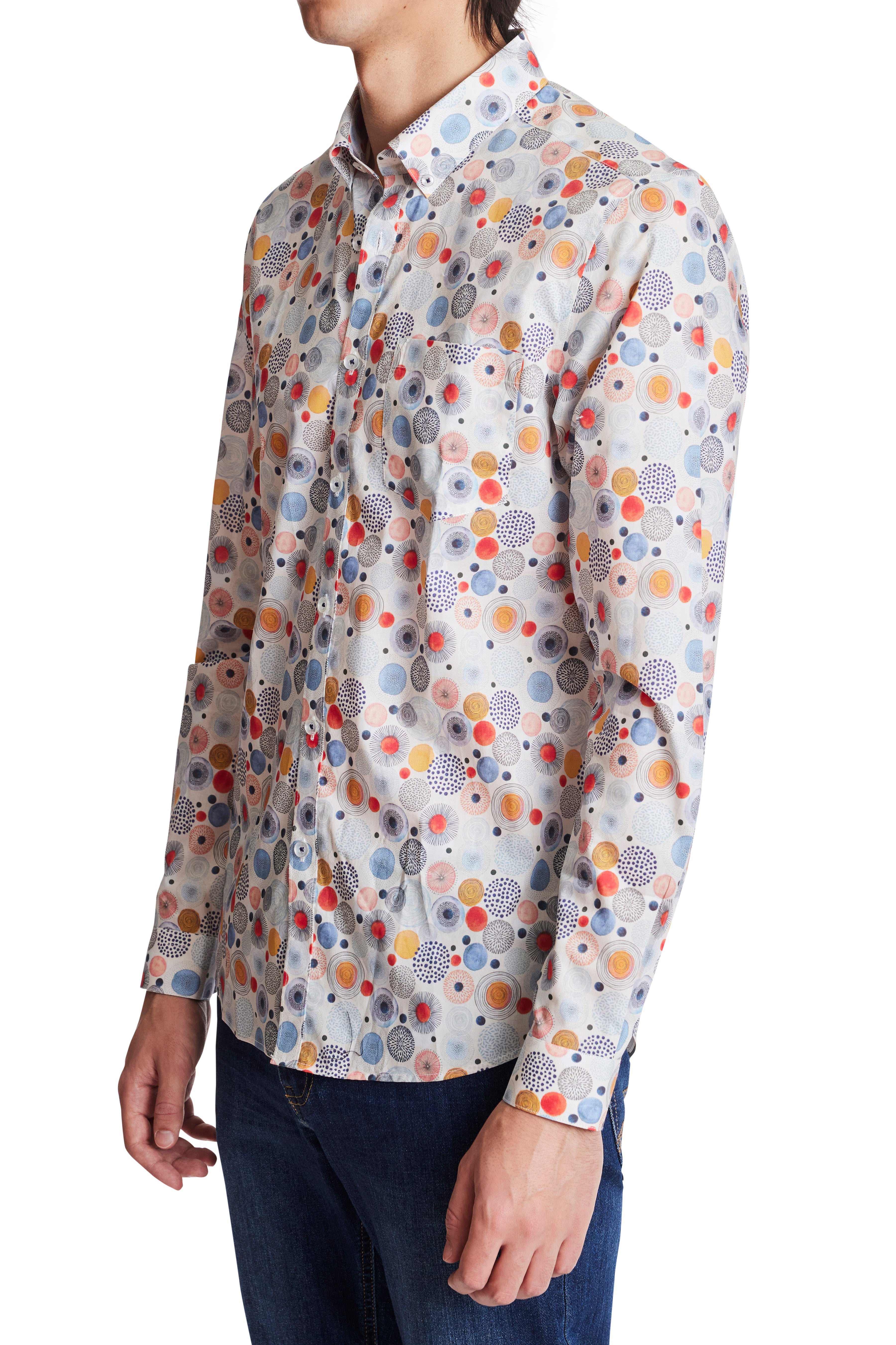 Brian Button Down Shirt - Circle Multi