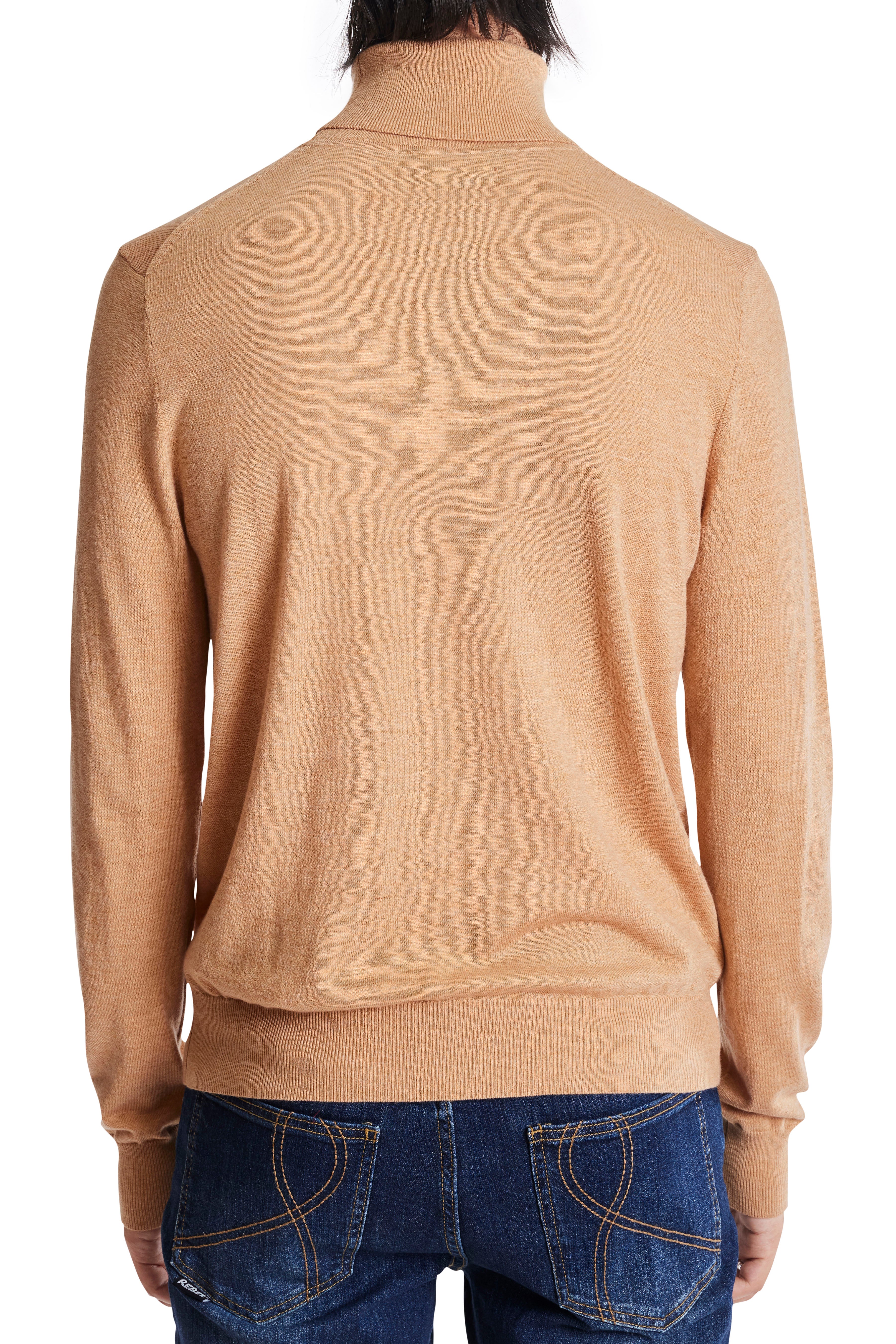 Fine Gauge Turtleneck - Sugar Cookie