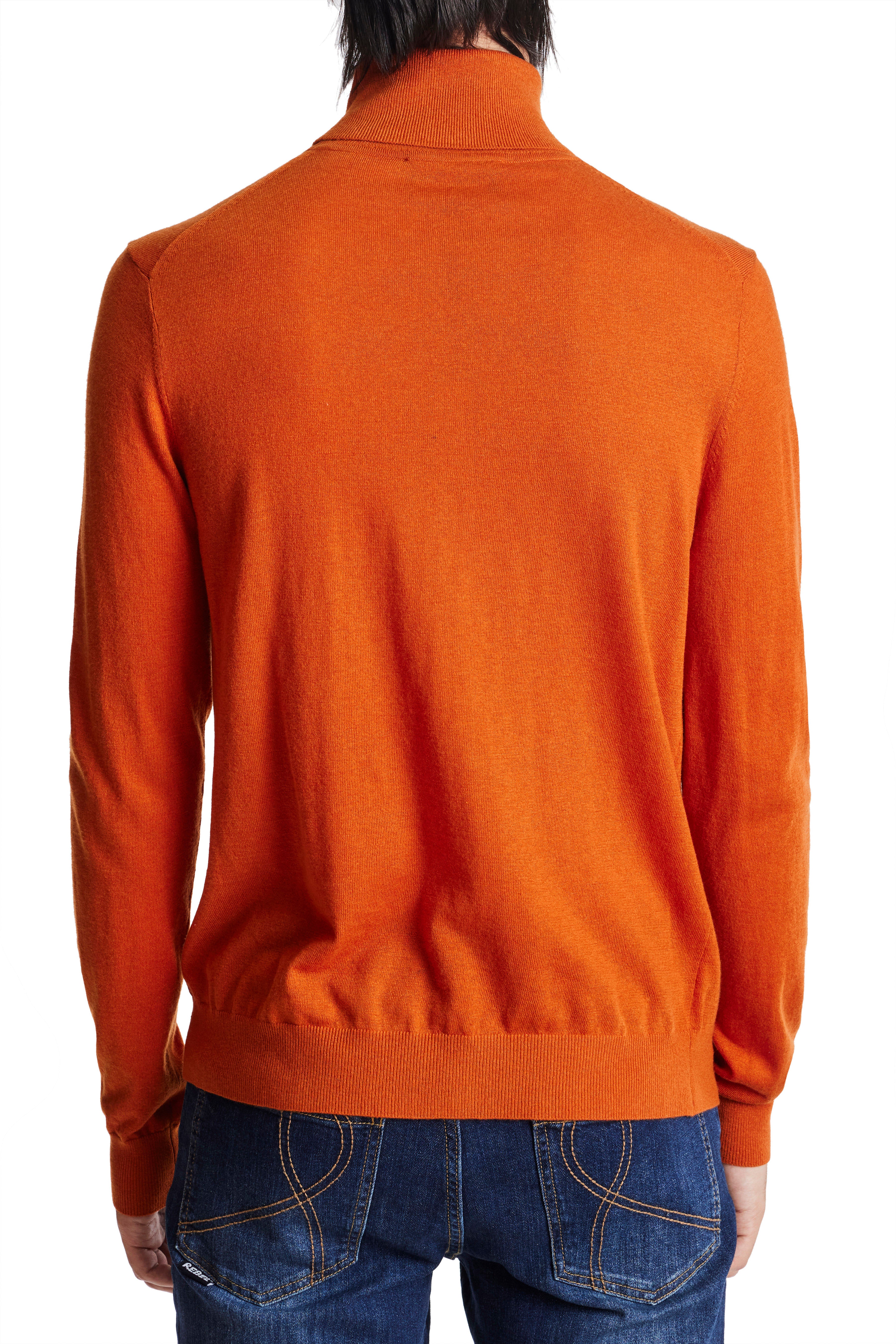 Fine Gauge Turtleneck - Caramel Pecan