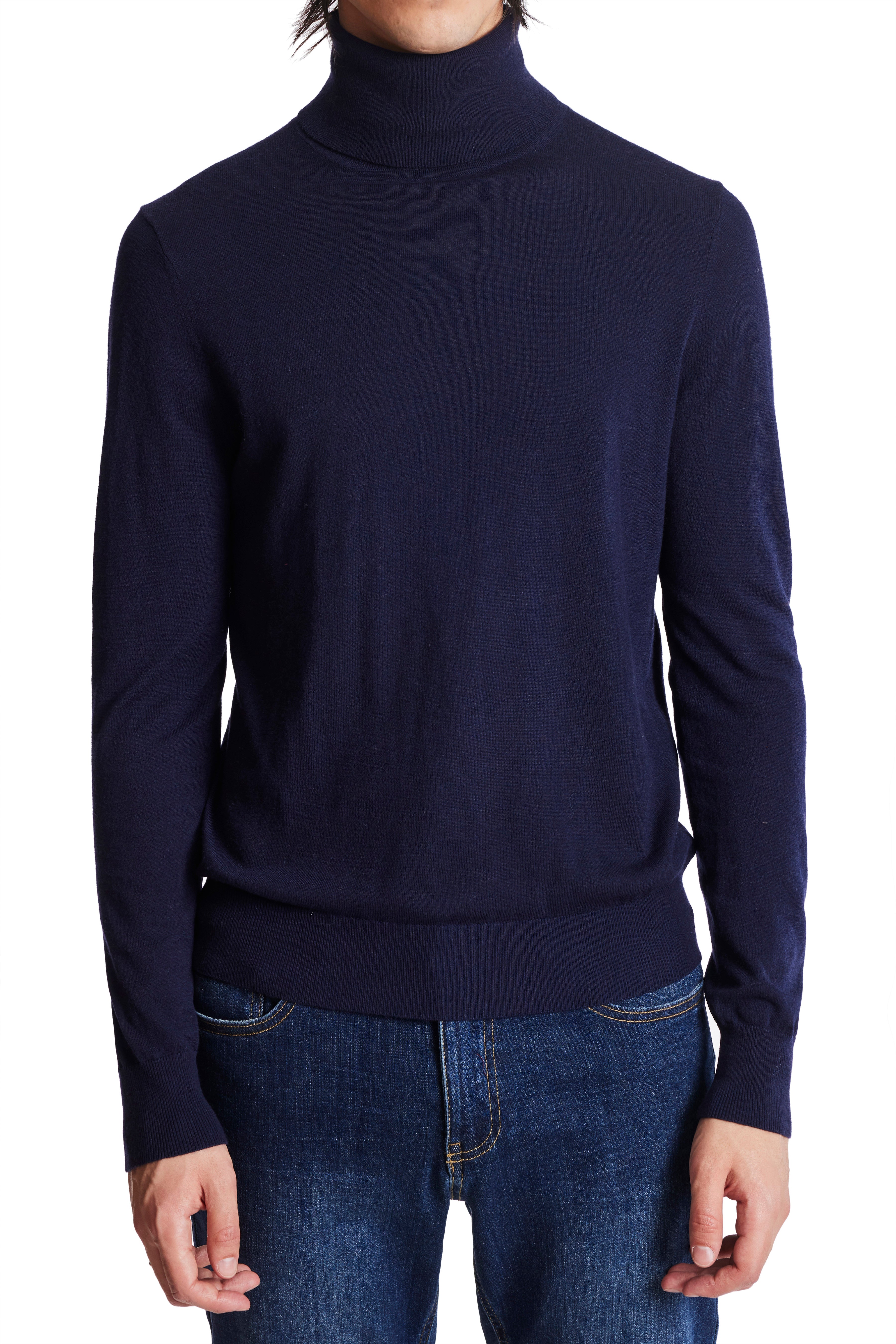 Fine Gauge Turtleneck - Dark Knight