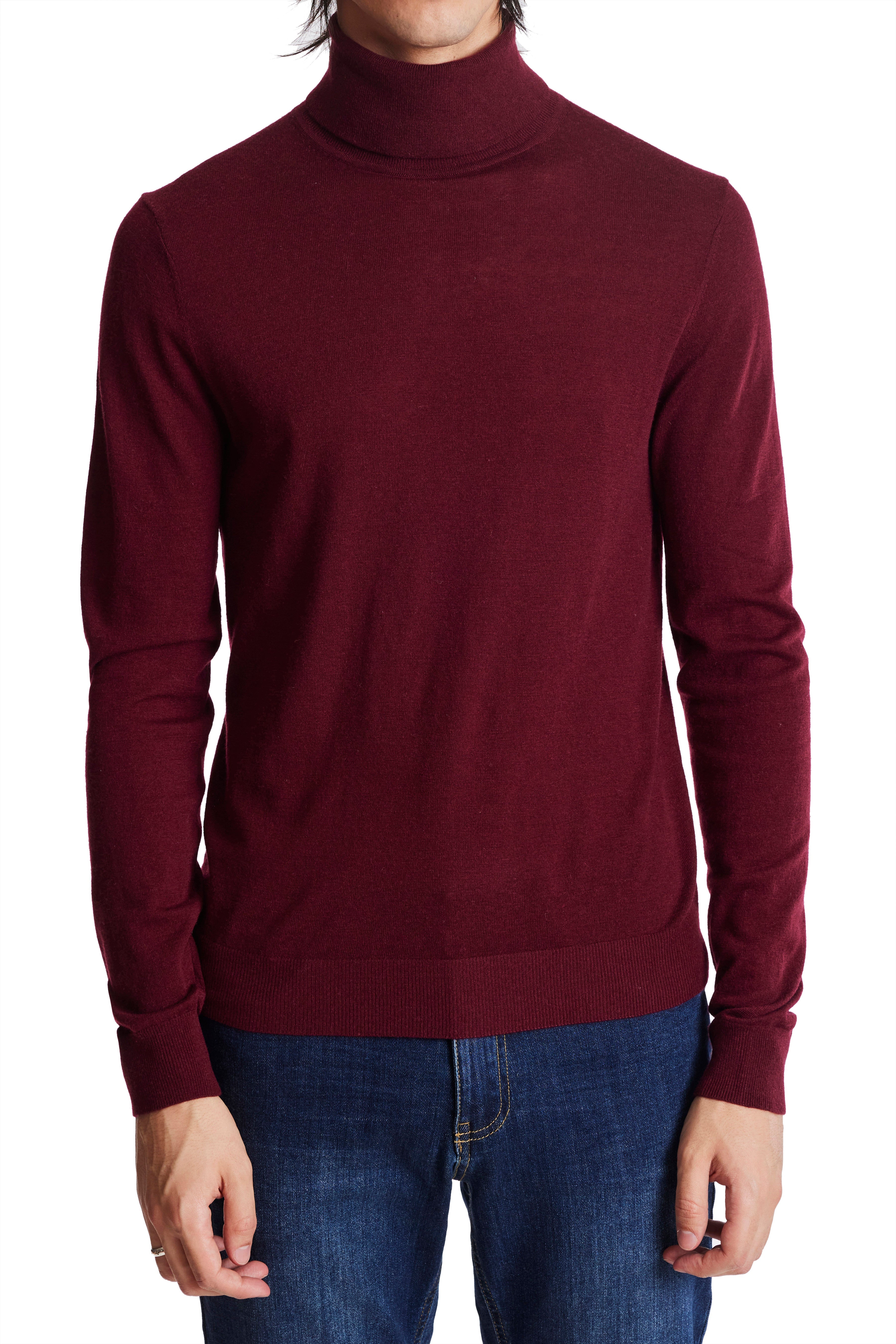 Fine Gauge Turtleneck - Black Currant Jam
