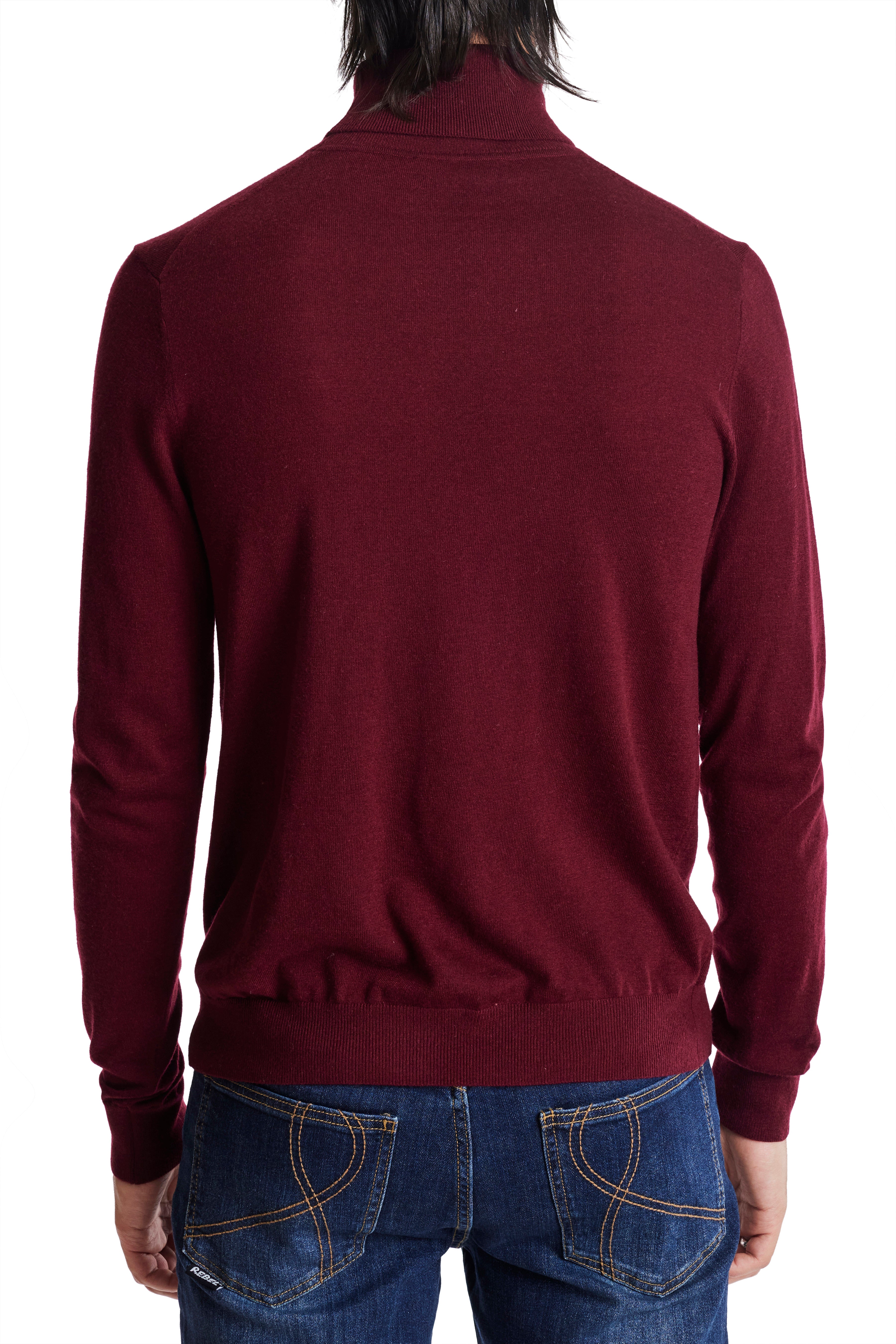 Fine Gauge Turtleneck - Black Currant Jam