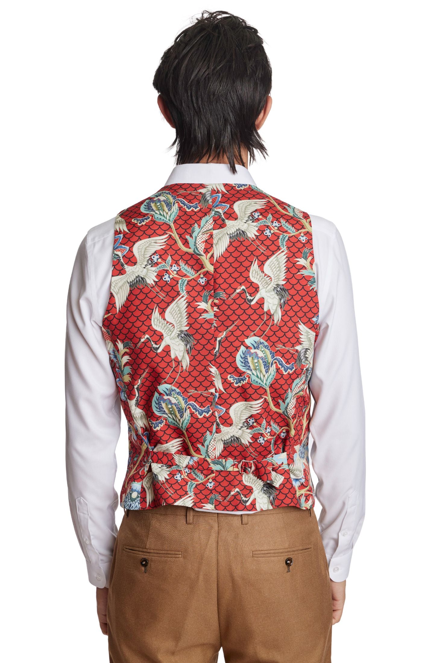 Eaton 5 Button Vest - slim - Coco Herringbone