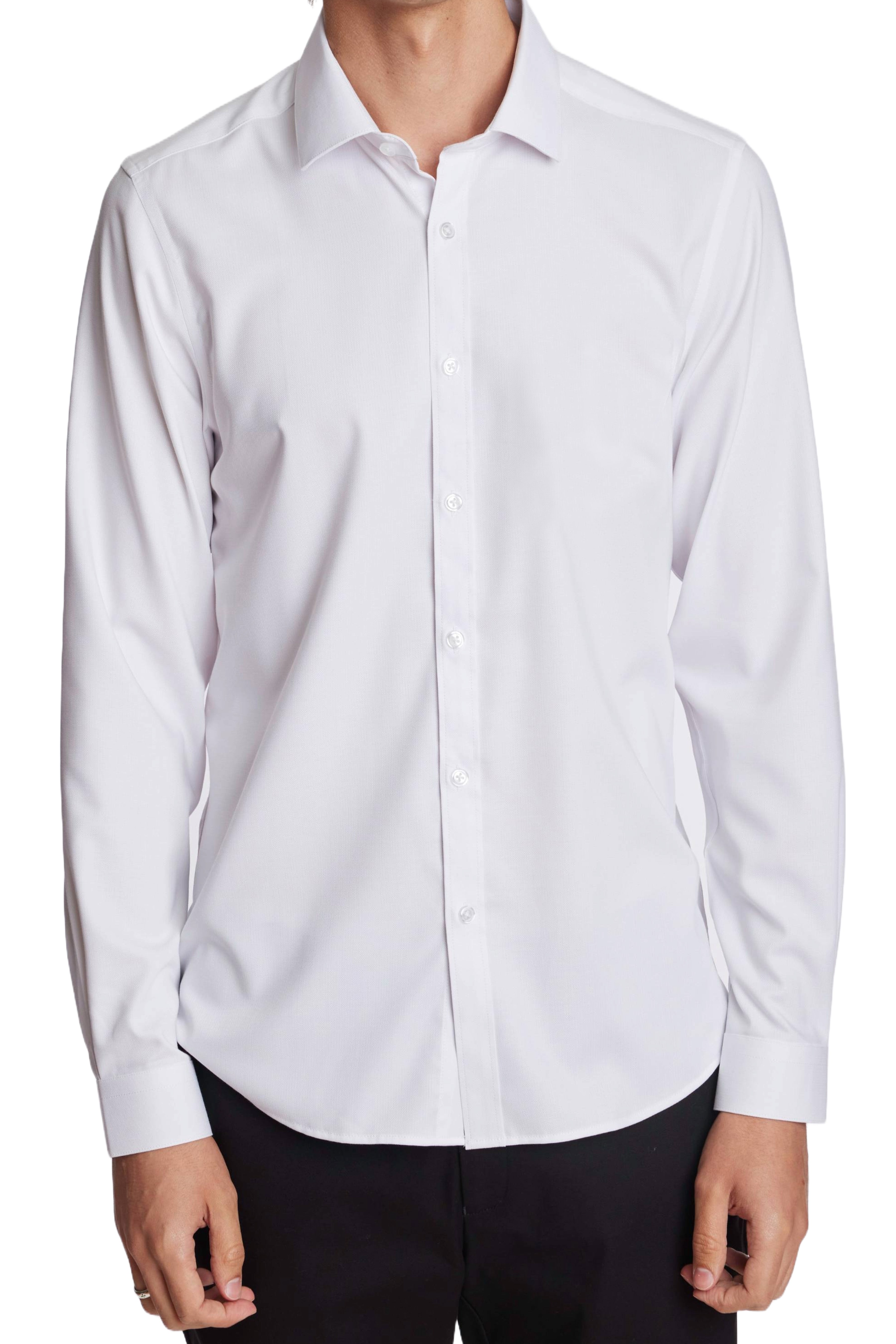 Samuel Spread Collar Shirt - All White