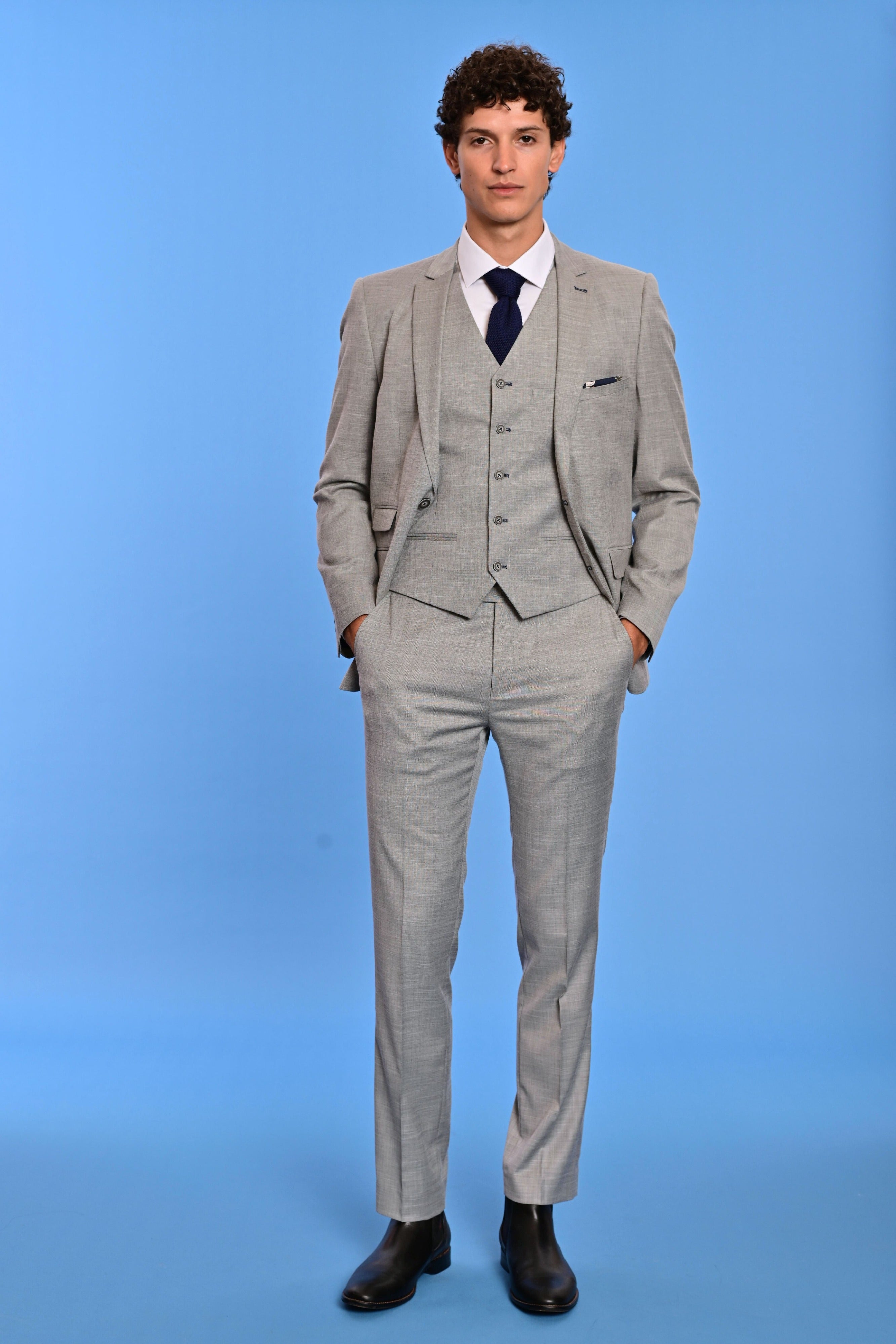 Modern Fit - Dover Notch Jacket - Light Grey Shark