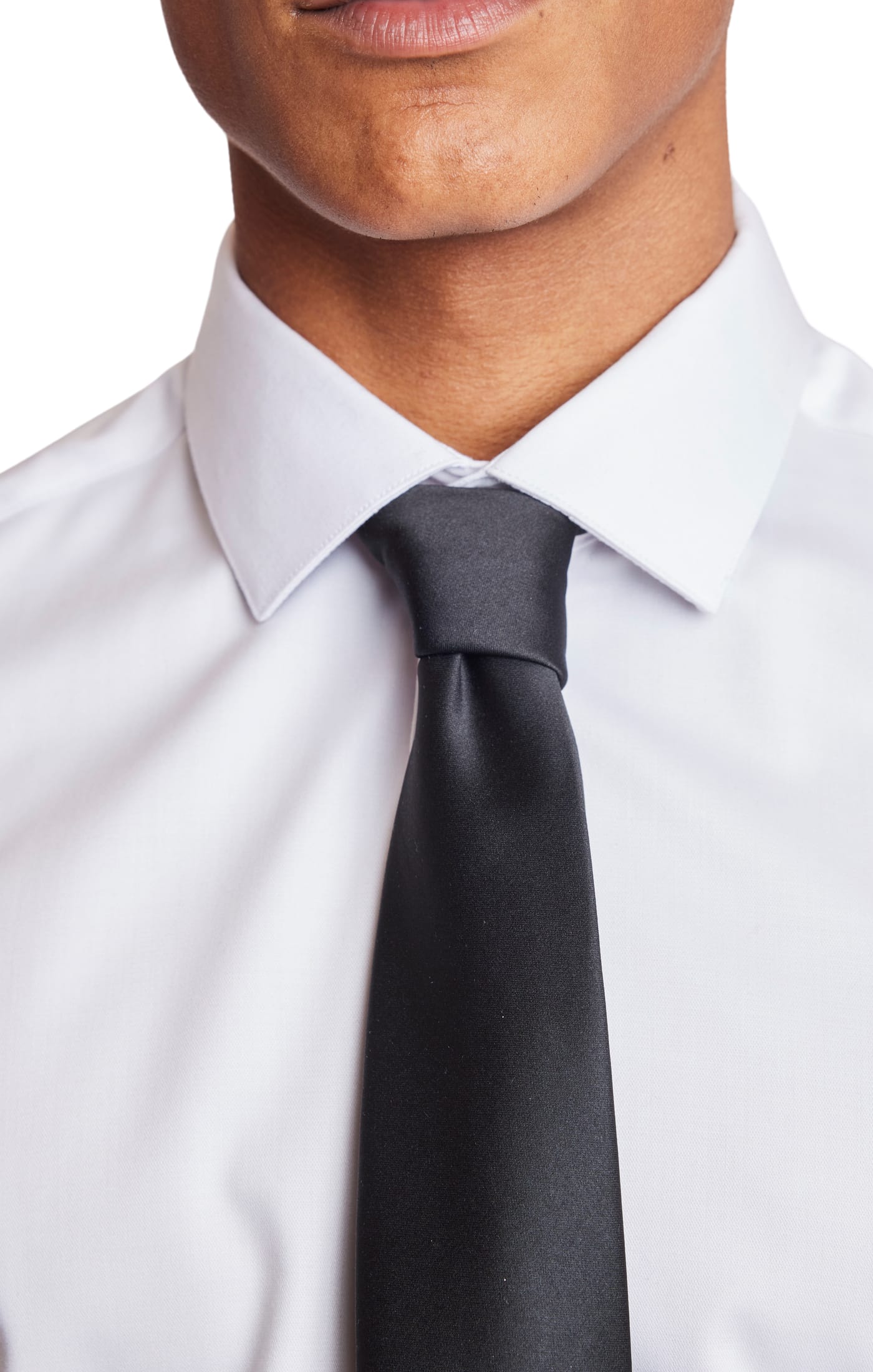 Stanley Satin Tie - Black Satin