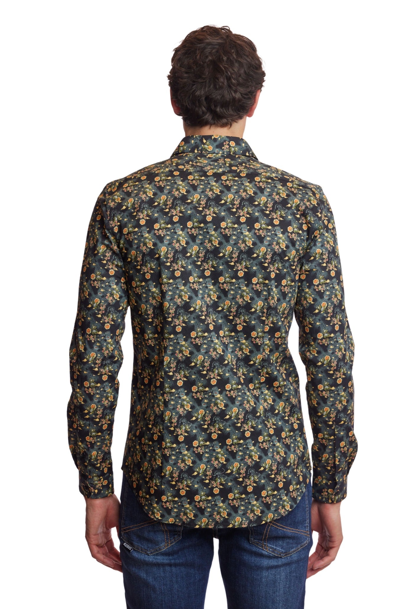 Samuel Spread Collar Shirt - Night Garden
