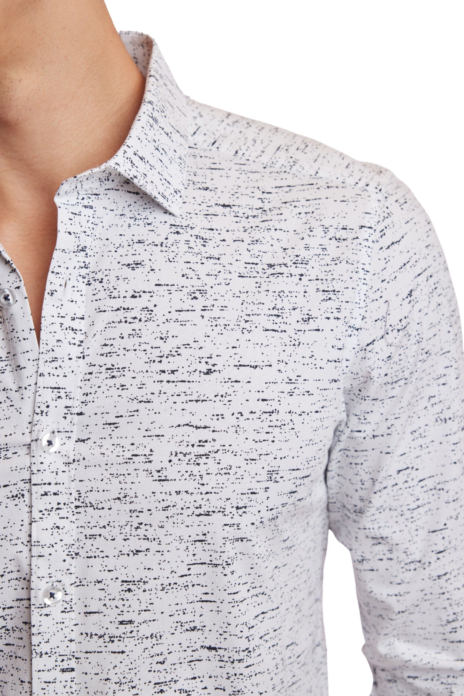 Samuel Spread Collar Shirt - Morse Code