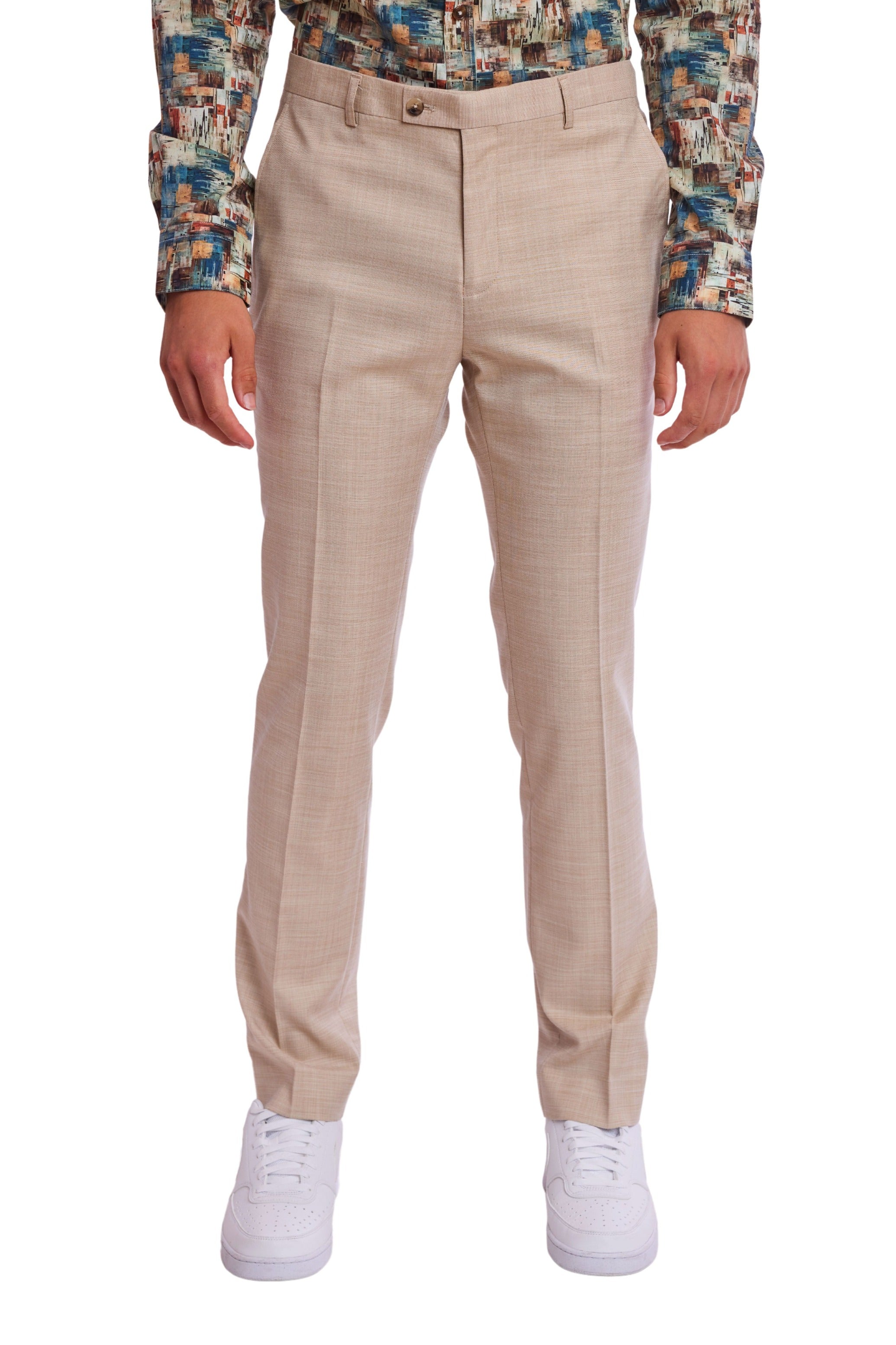 Downing Pants - slim - Cream Beige Shark