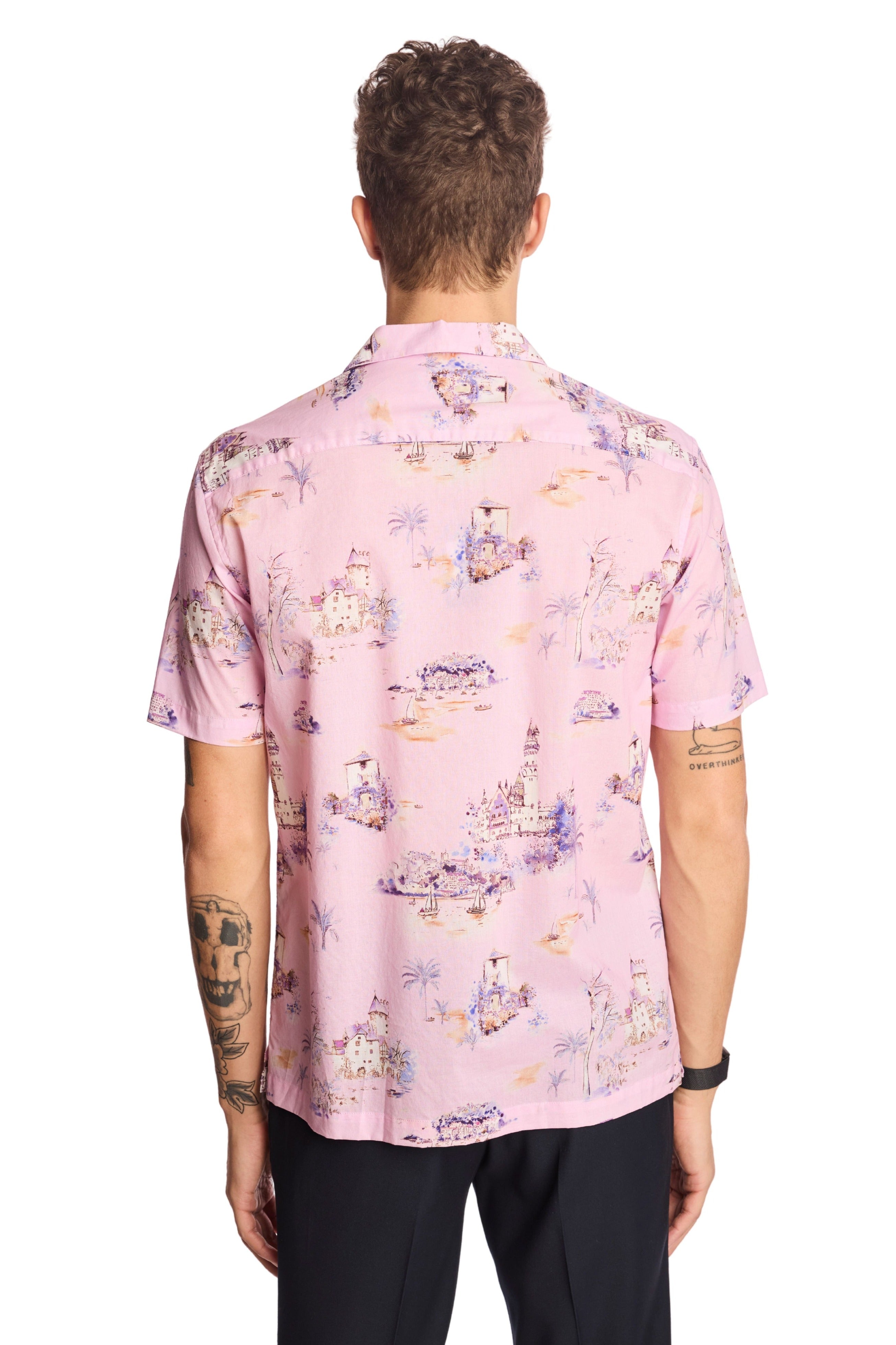 Camp Collar Shirt - Pink Summer Island