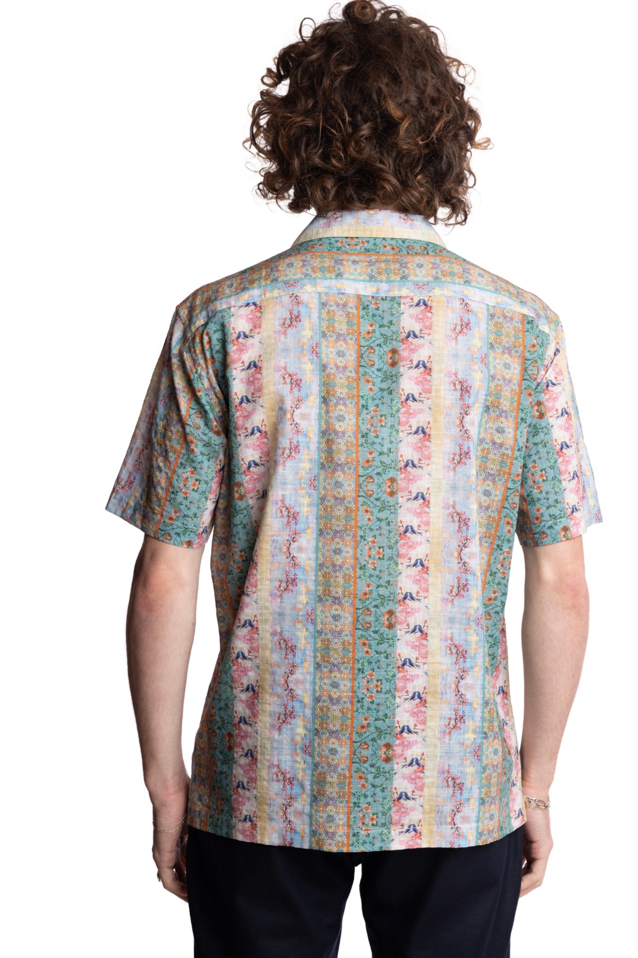 Camp Collar Shirt - Pink Green Floral Multi