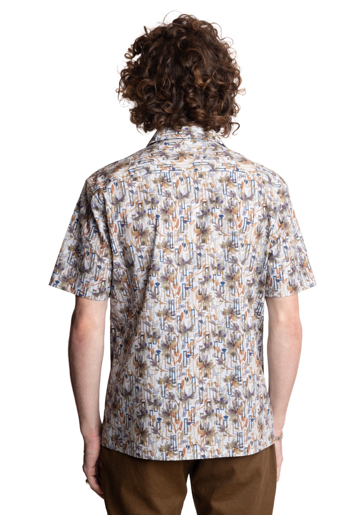 Camp Collar Shirt - Deep Teal Tobacco Multi